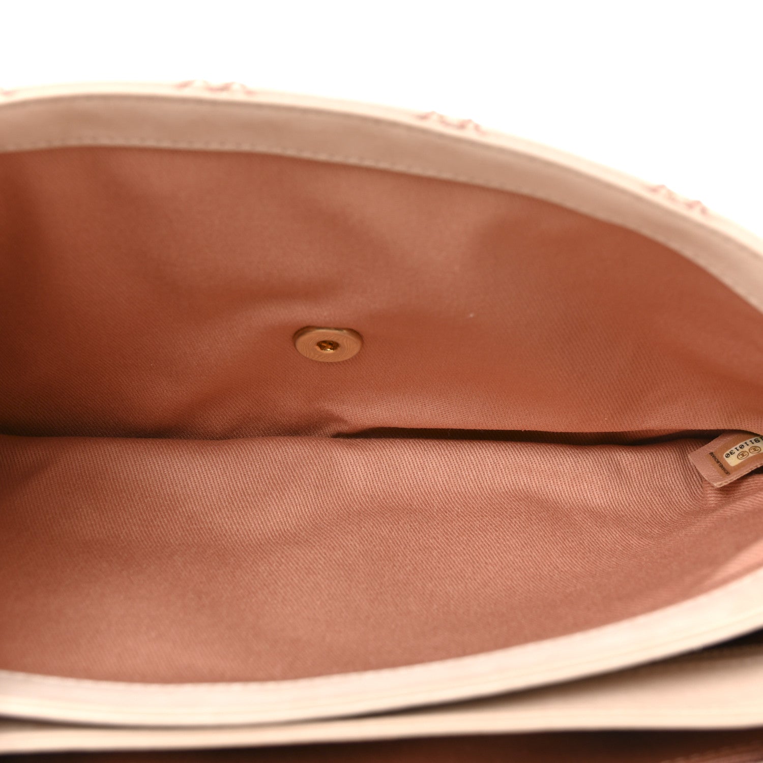 Calfskin Triple Stitch Medium Flap Pink