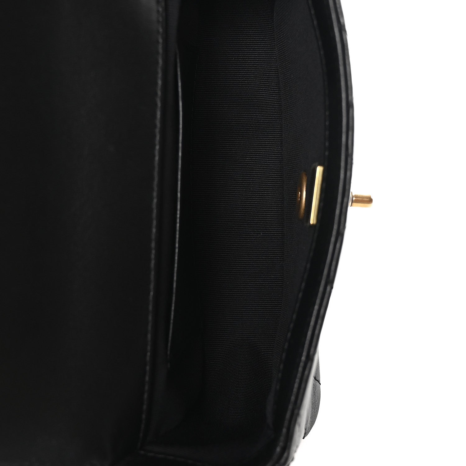 Lambskin Quilted Bijoux Chain Mini Top Handle Flap Black