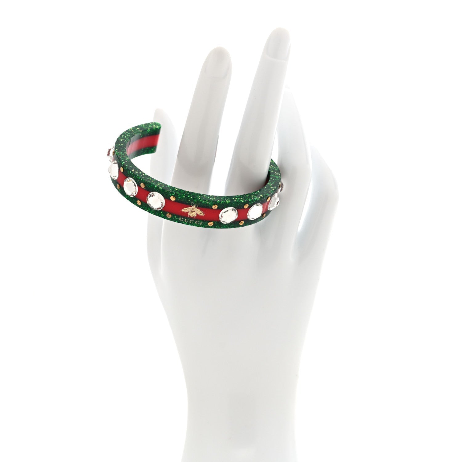 Crystal Web Cuff 16 Green Red Green Red