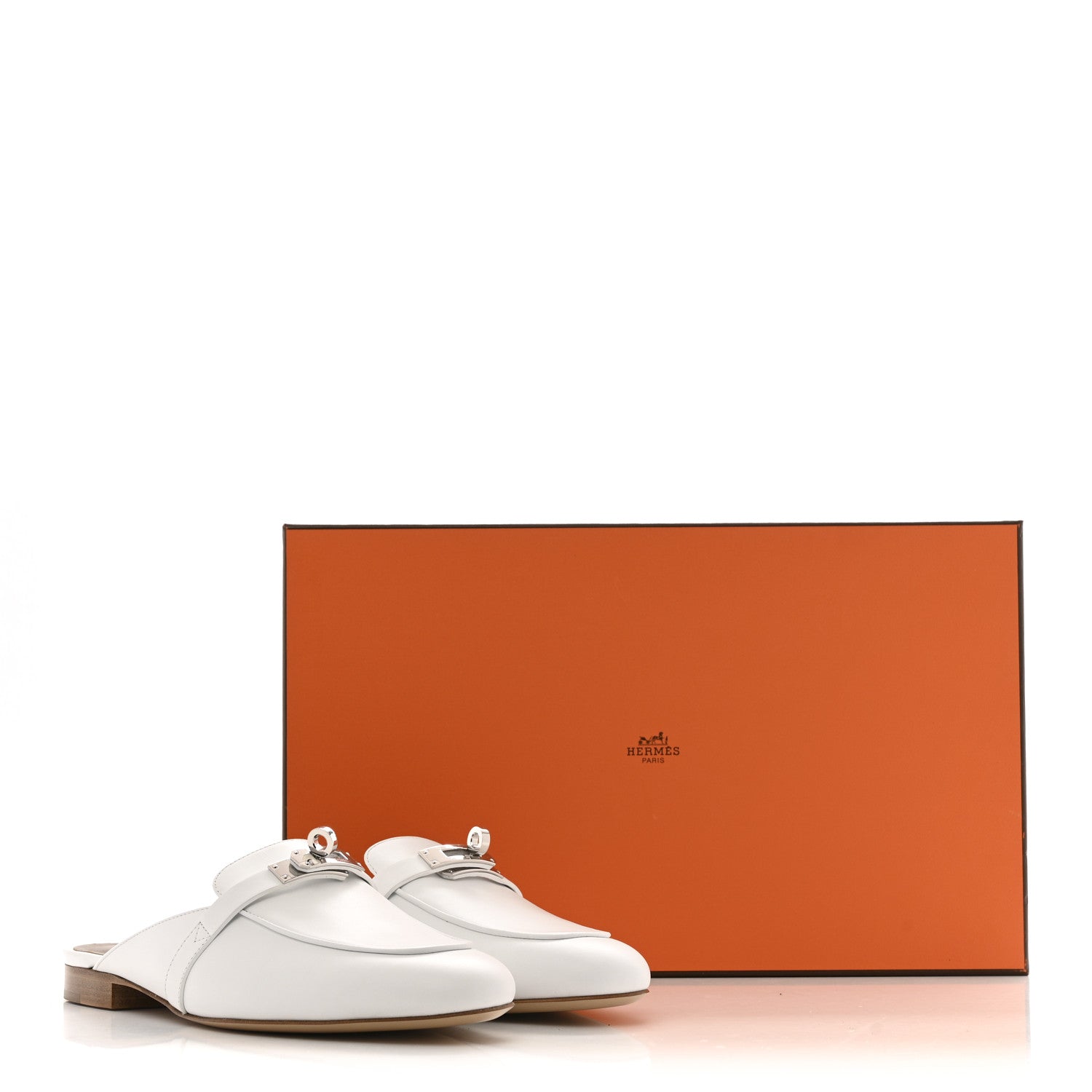 Calfskin Oz Mules 37.5 White