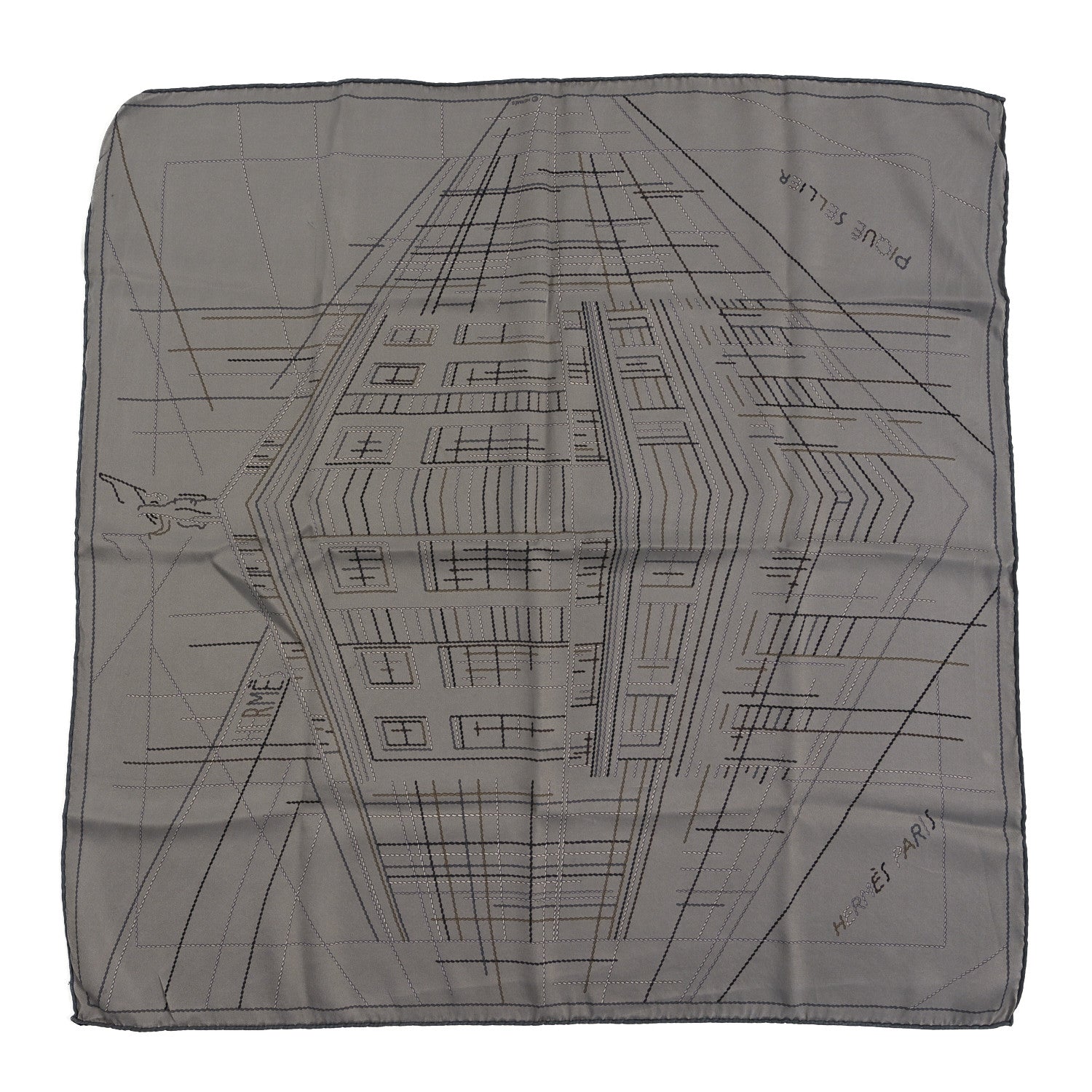 Silk Pique Sellier Scarf 70