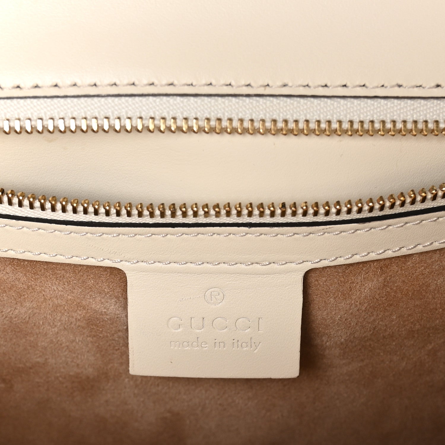 Guccissima Signature Medium Sylvie Top Handle Bag White Hibiscus