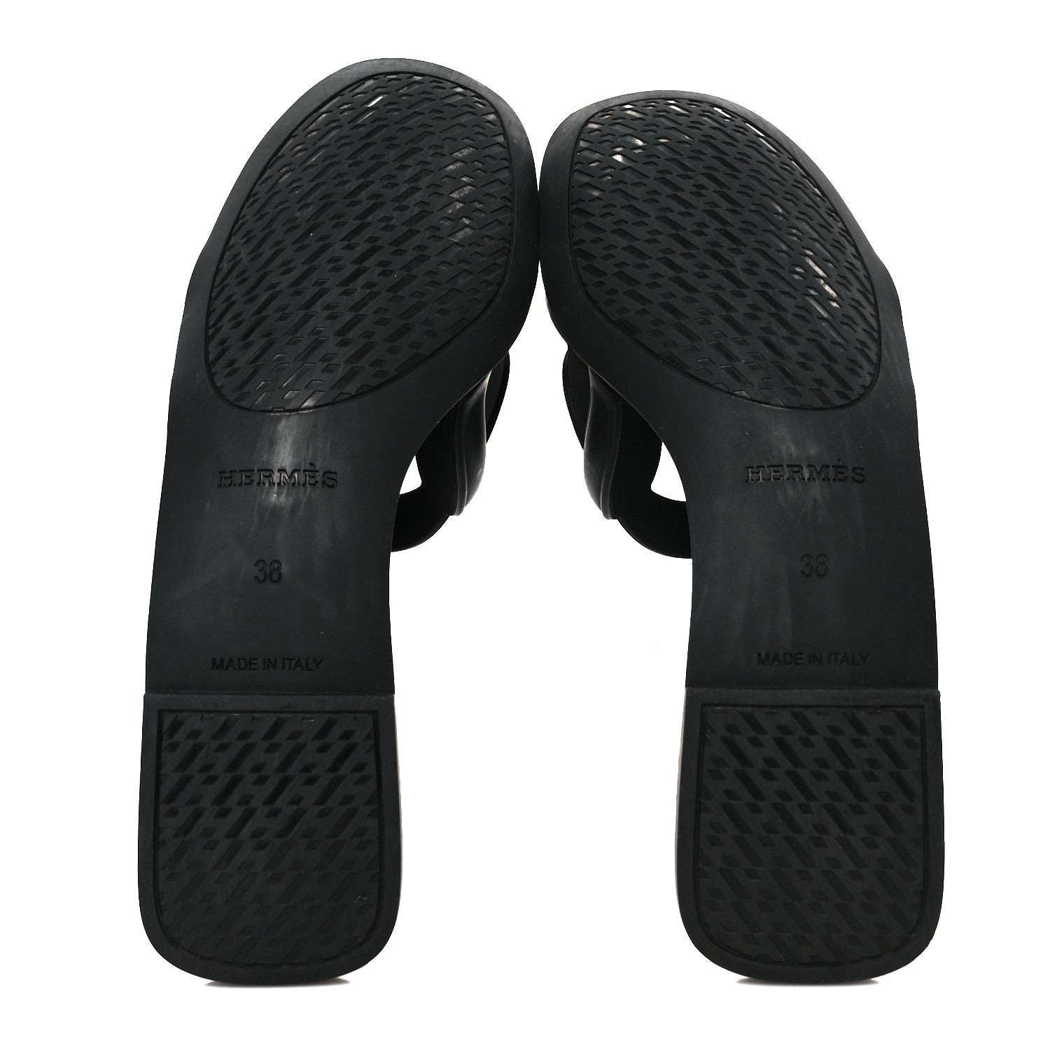 Rubber Aloha Sandals 38 Black