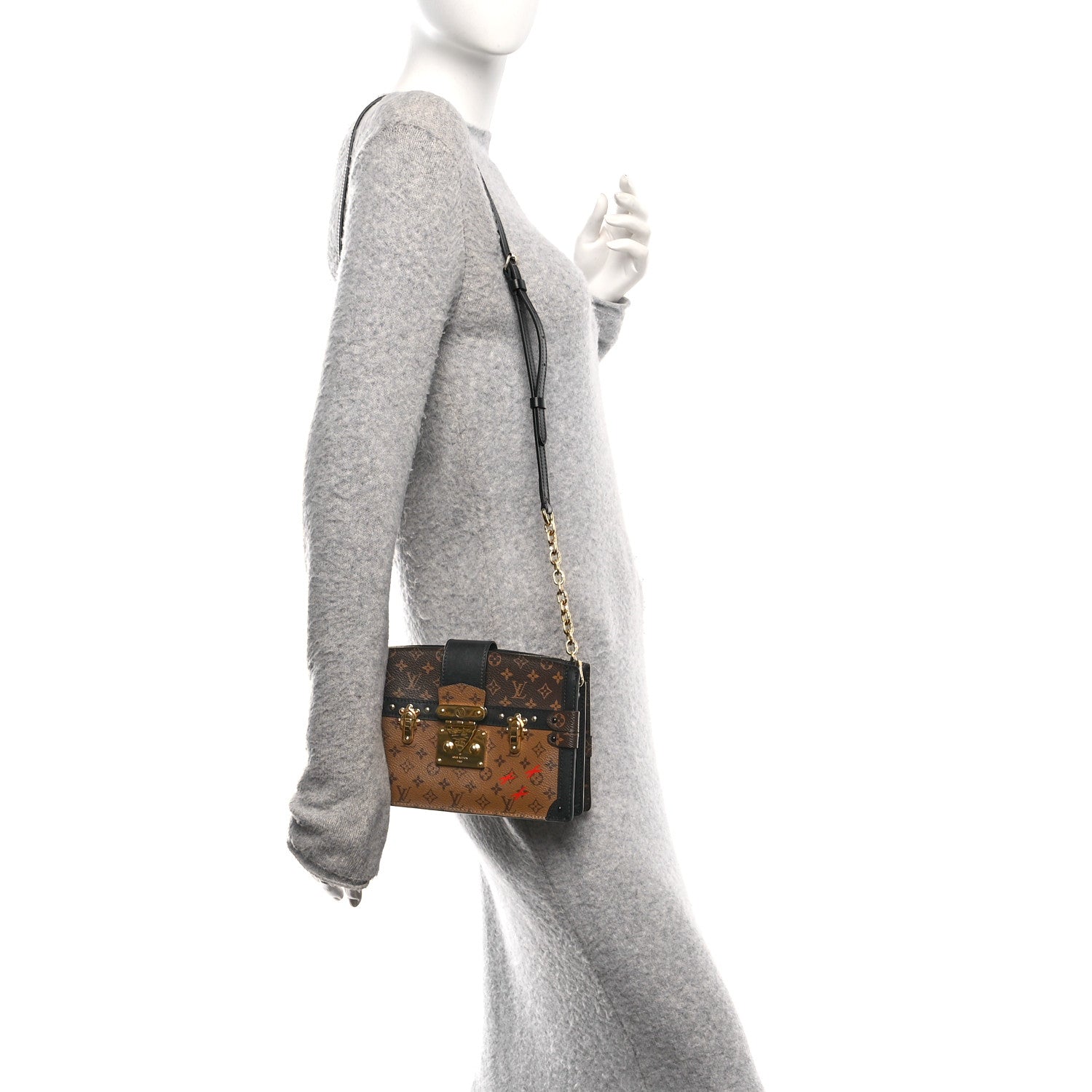 Reverse Monogram Trunk Clutch