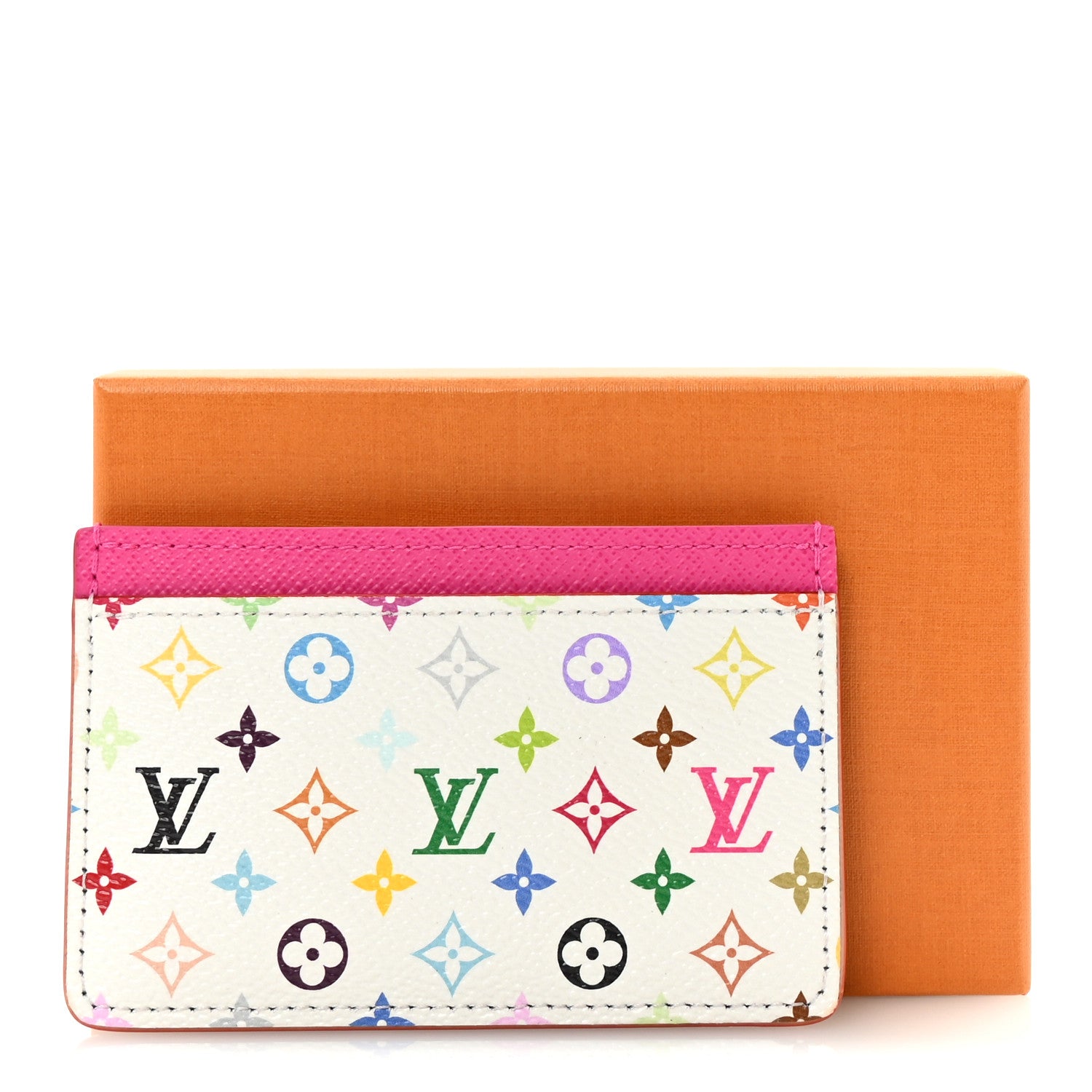 LV X TM Monogram Multicolor Card Holder Kawaii Pink