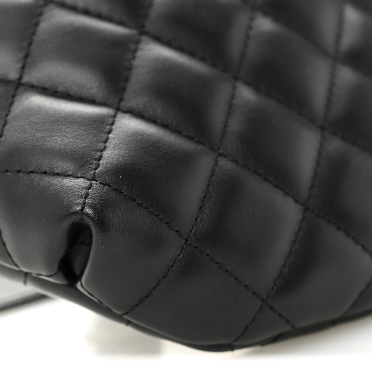 Calfskin Quilted Waist Belt Bag Black