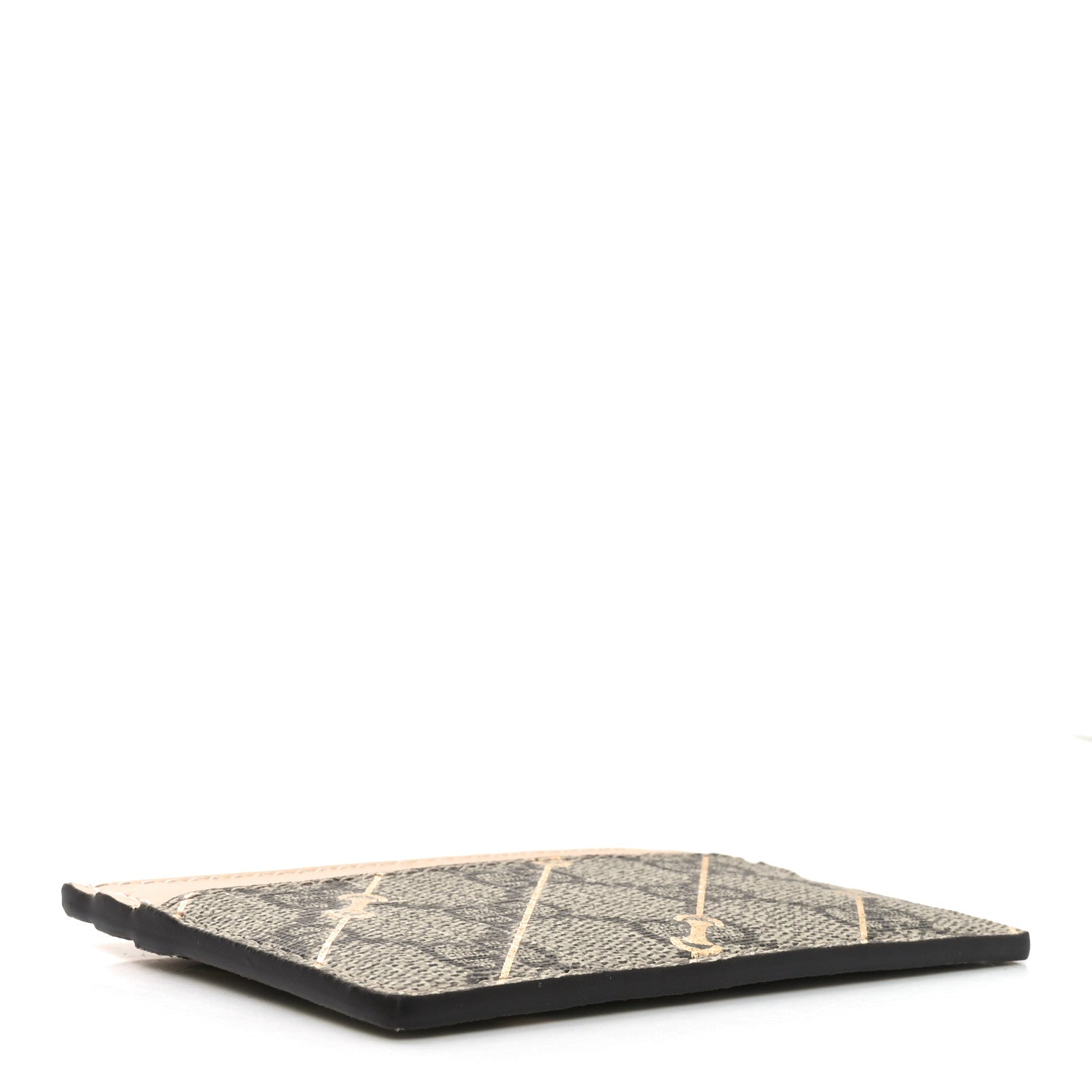 GG Supreme Monogram Horsebit Card Holder Beige