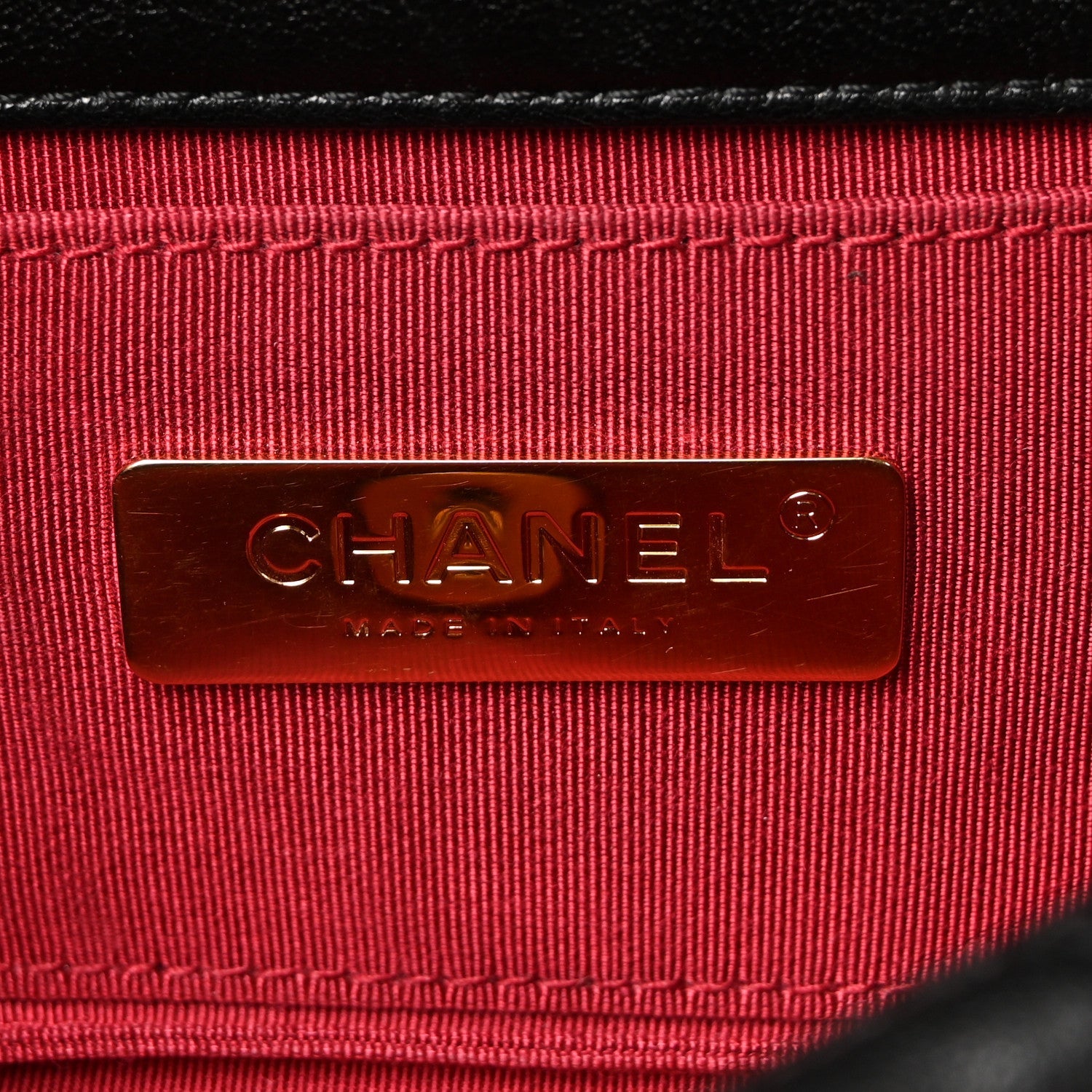 Goatskin Quilted Chanel 19 Waist Bag Black