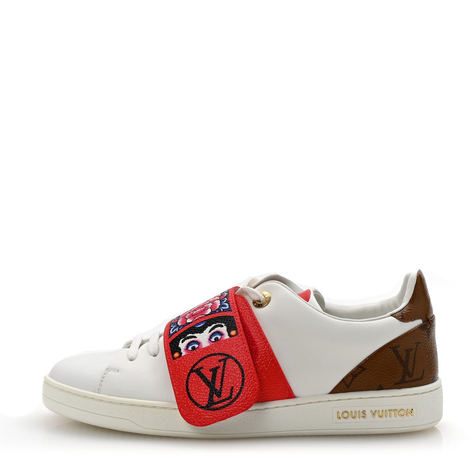 Calfskin Reverse Monogram Kabuki Low Top Sneakers 37 White