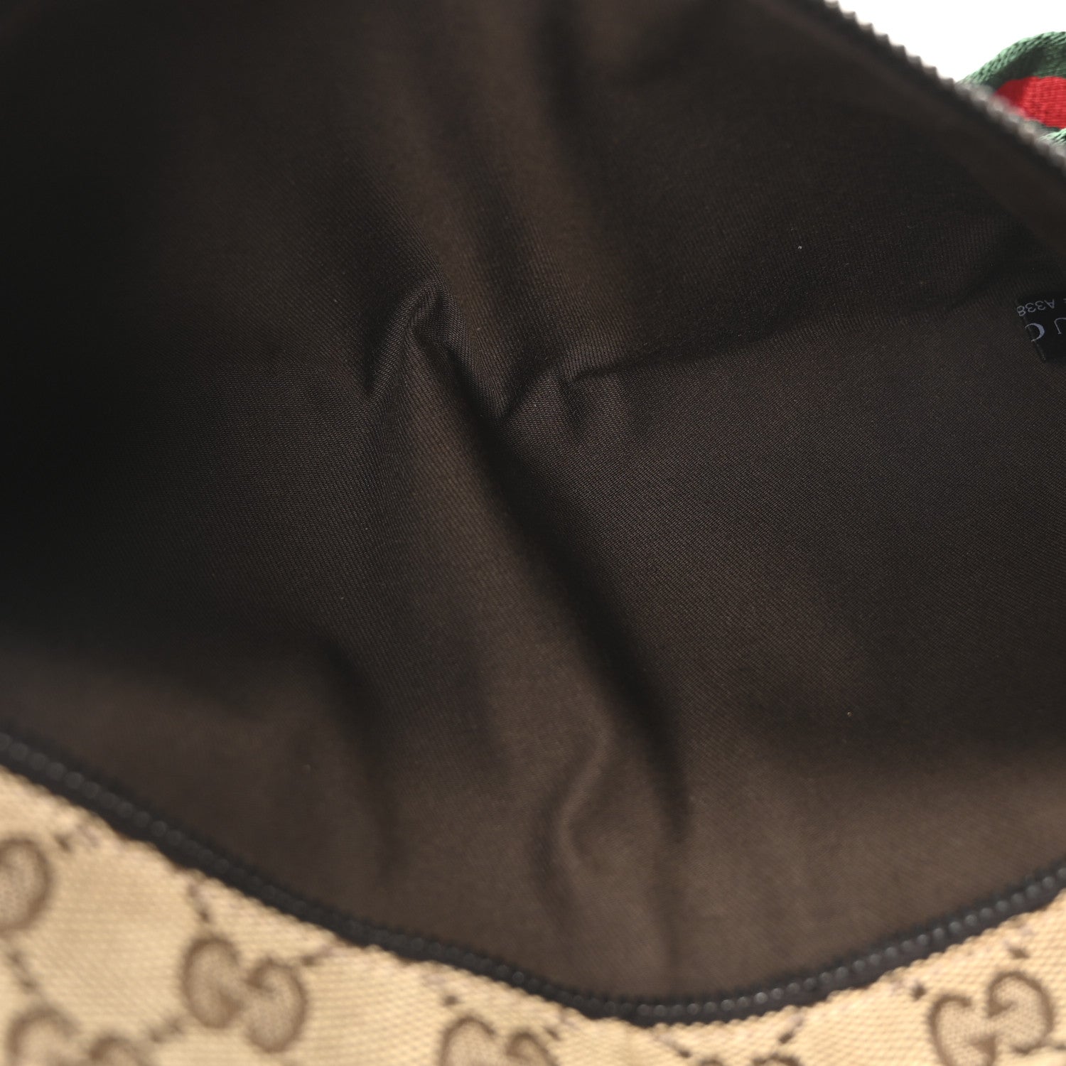 Monogram Web Belt Bag Dark Brown