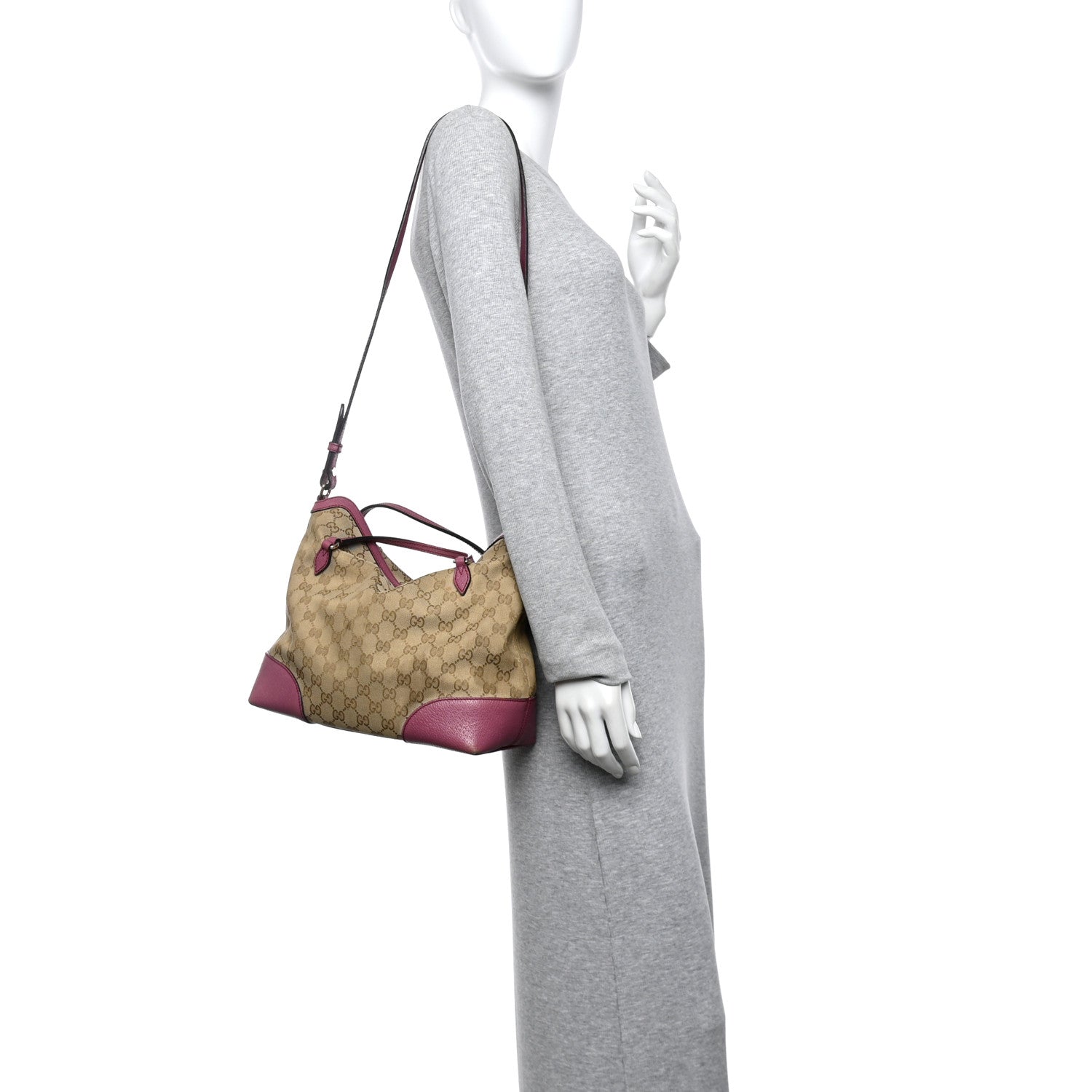 Monogram Medium Bree Foldover Tote Beige Ebony Peonia Flower