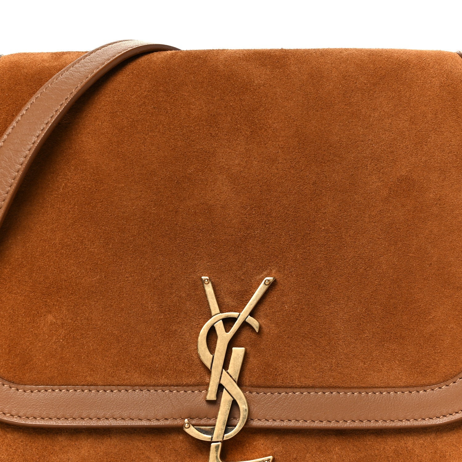 Suede Smooth Calfskin Monogram Medium Solferino Soft Satchel Cinnamon