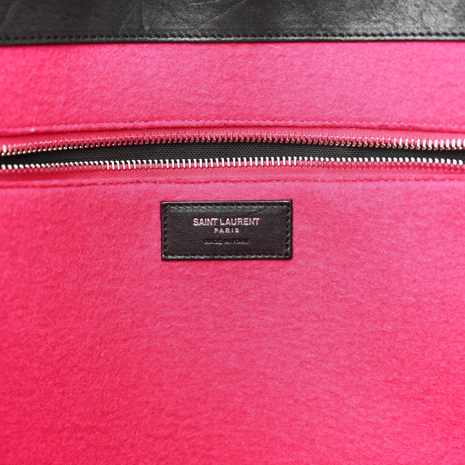 Wool Rive Gauche Tote Fuchsia