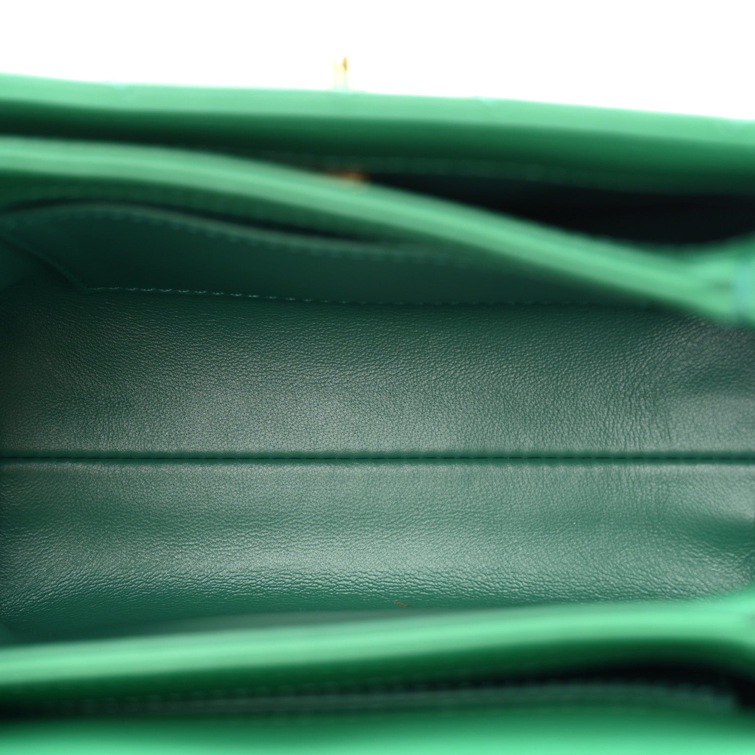 Lambskin Quilted Mini Color Match Flap Green