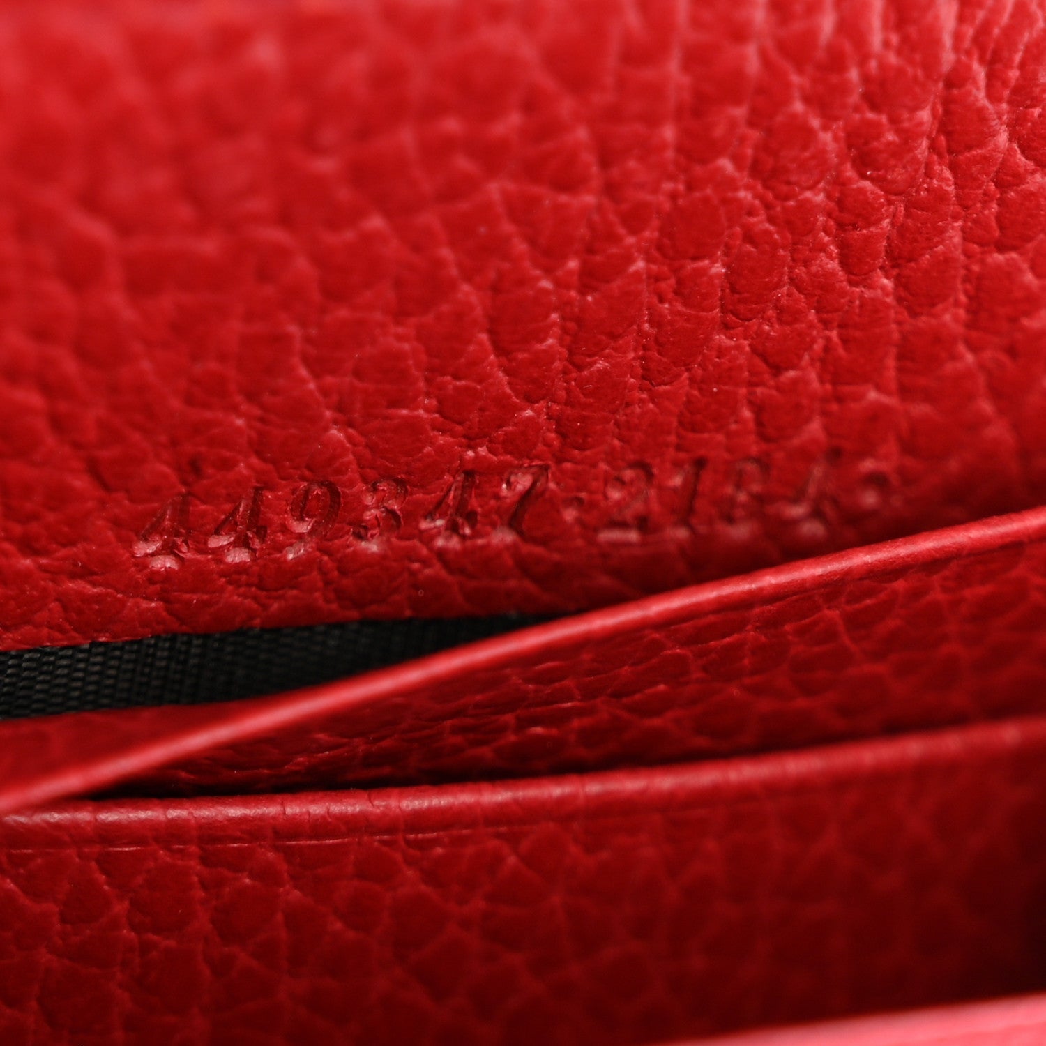 Dollar Calfskin GG Zip Around Wallet Red