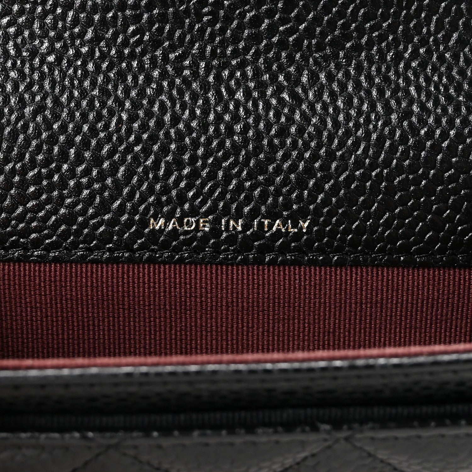 Caviar Quilted Flap Card Holder Wallet Black