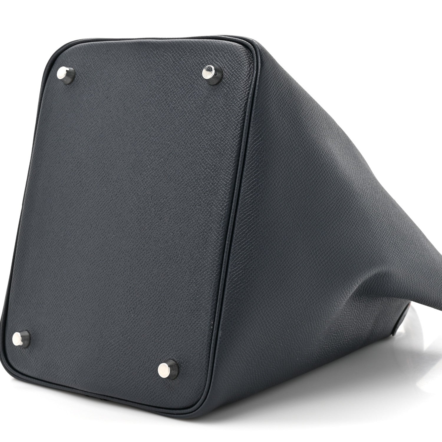Epsom Tressage De Cuir Picotin Lock 22 MM Bleu Indigo Black Terre Battue
