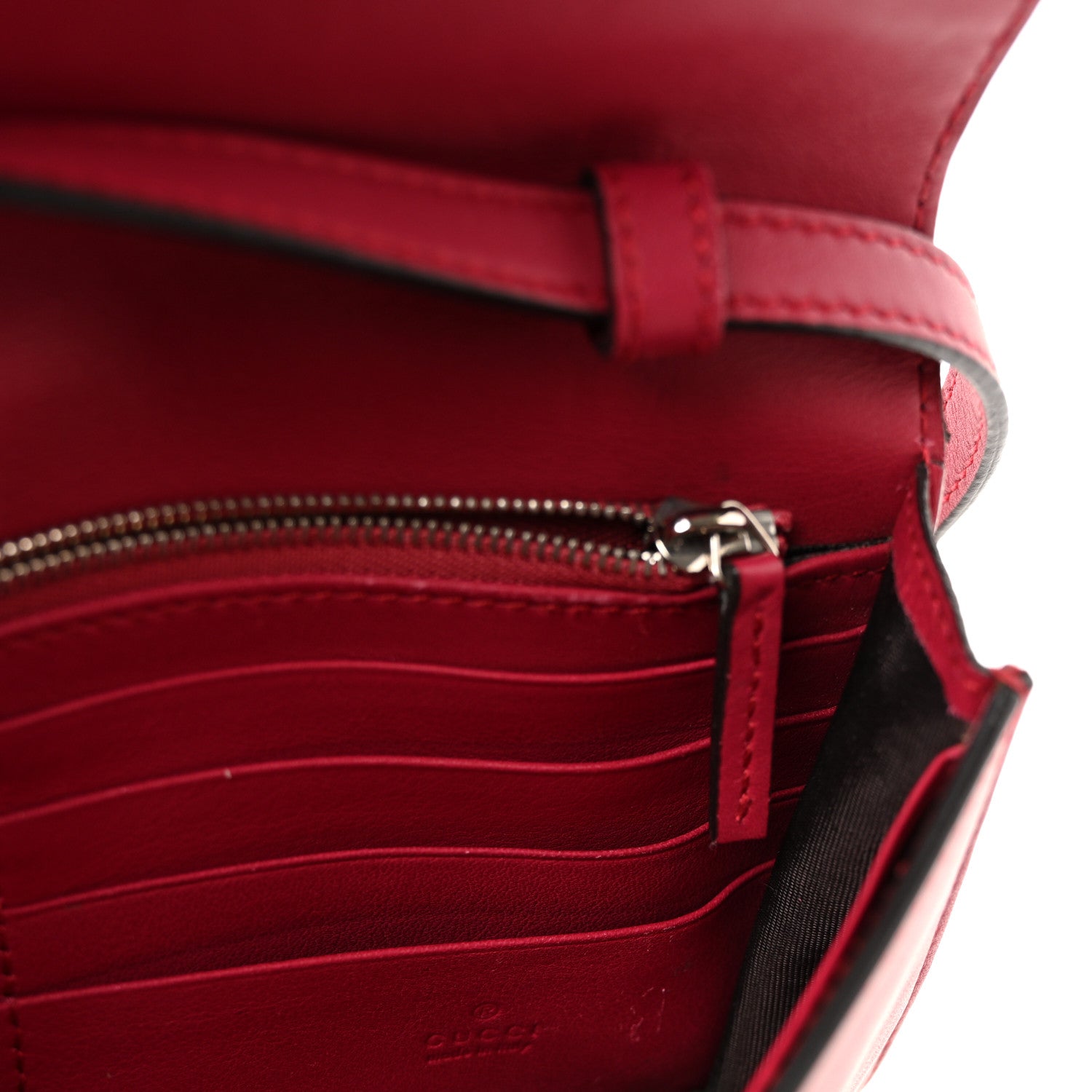 Calfskin Icon Wallet Dark Pink