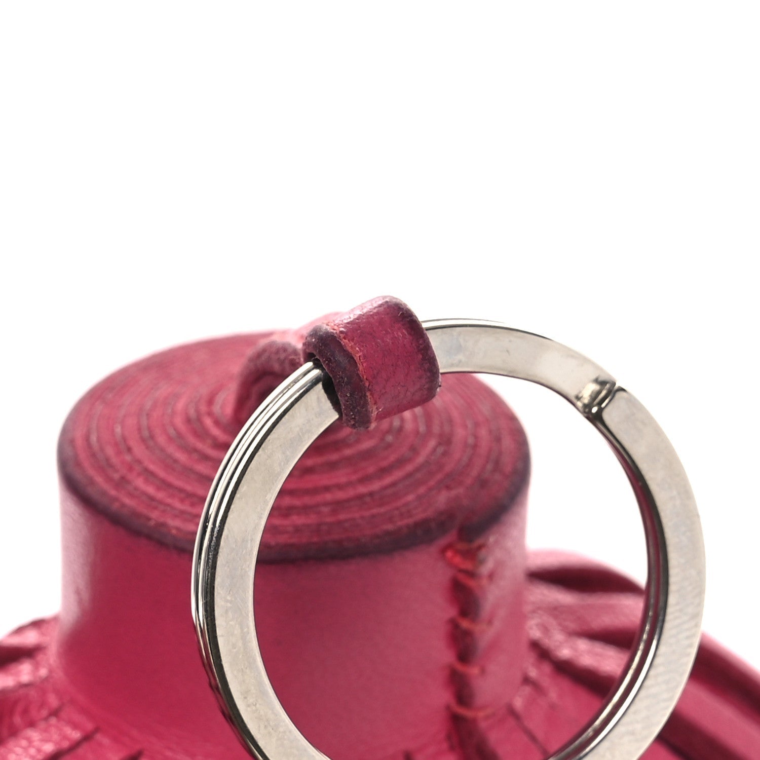 Lambskin Carmen Tassel Key Holder Rose Pourpre