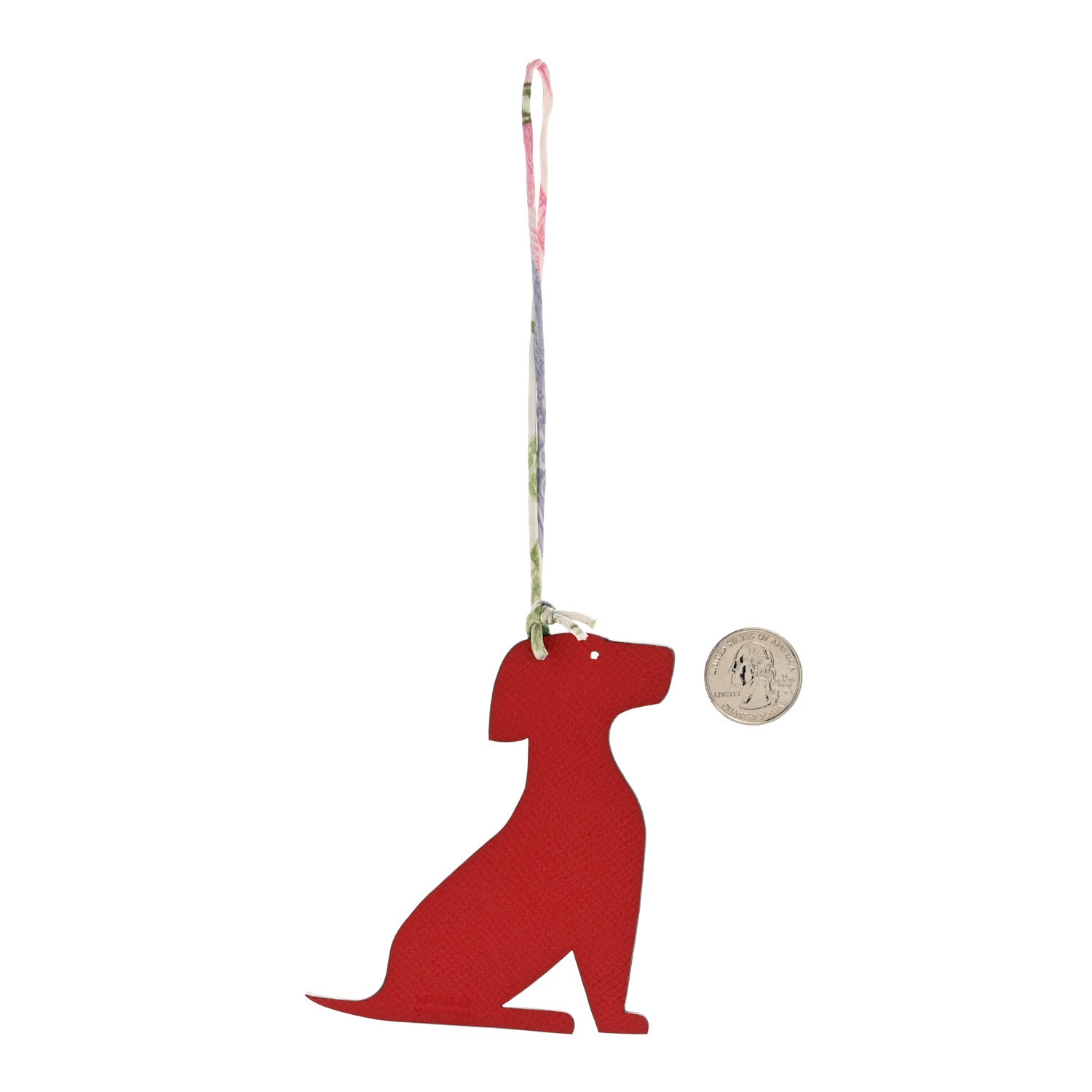 Togo Epsom Petit H Sitting Dog Bag Charm Rose Eglantine Rouge Casaque