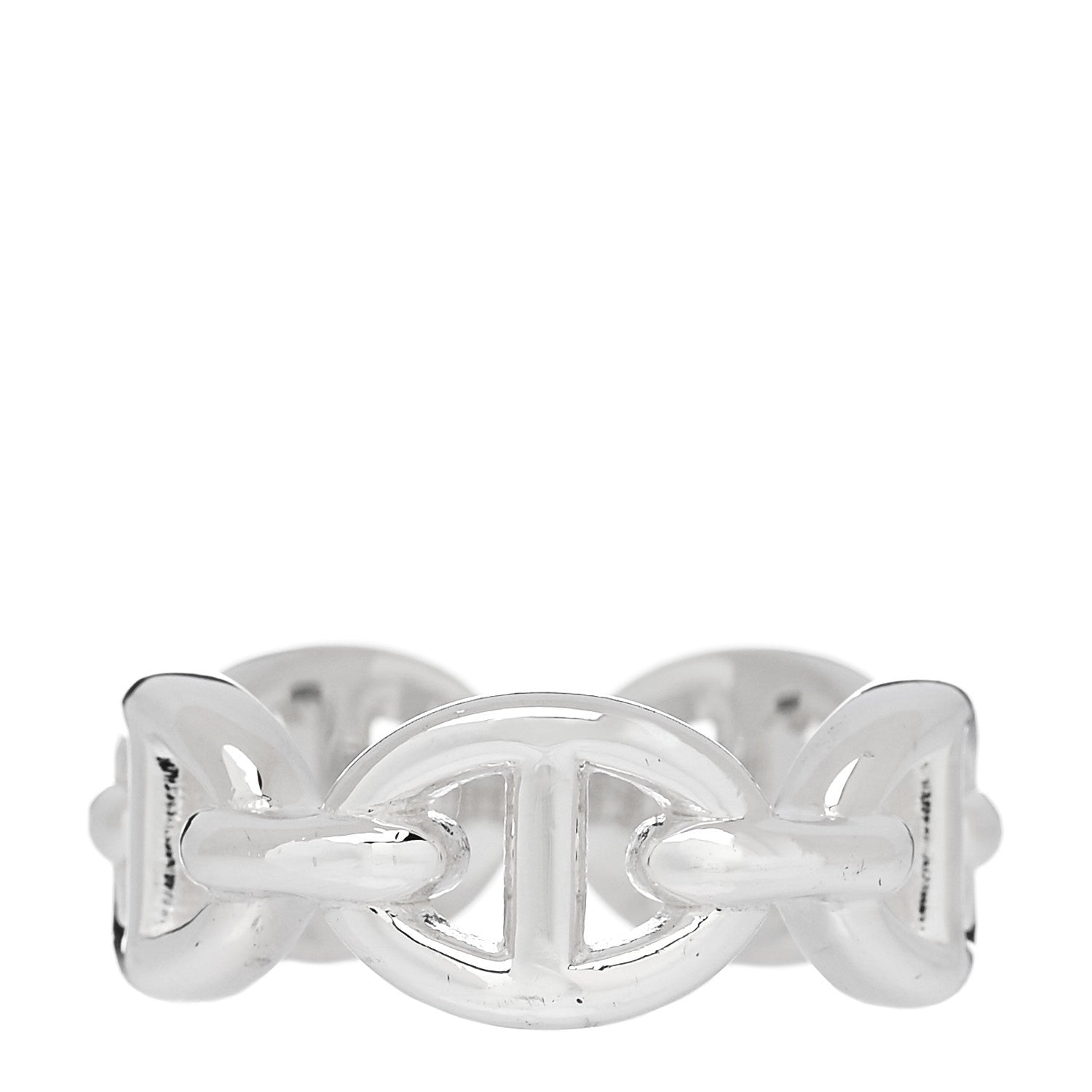 Sterling Silver PM Chaine d'Ancre Enchainee Band Ring 47 4.25