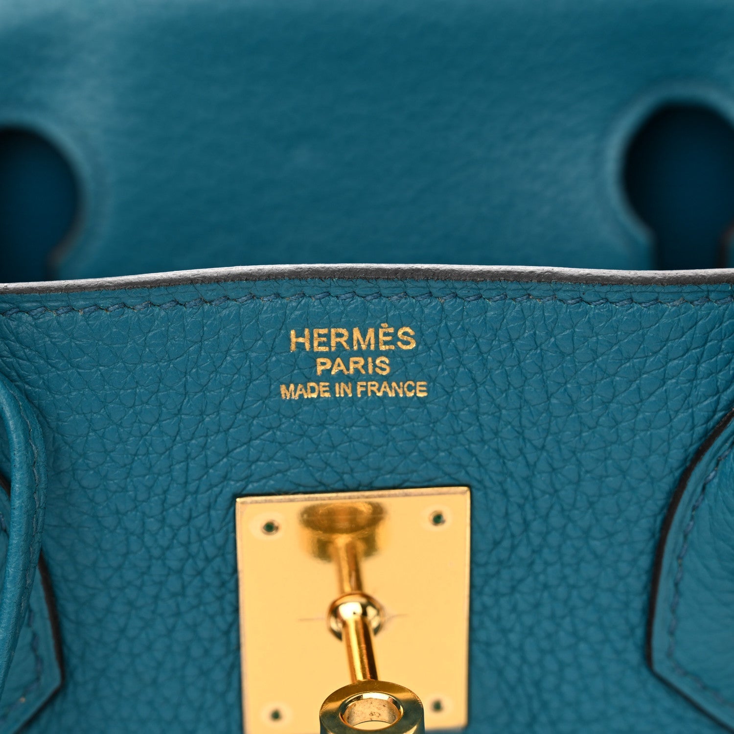 Taurillon Clemence Birkin 30 Bleu Izmir
