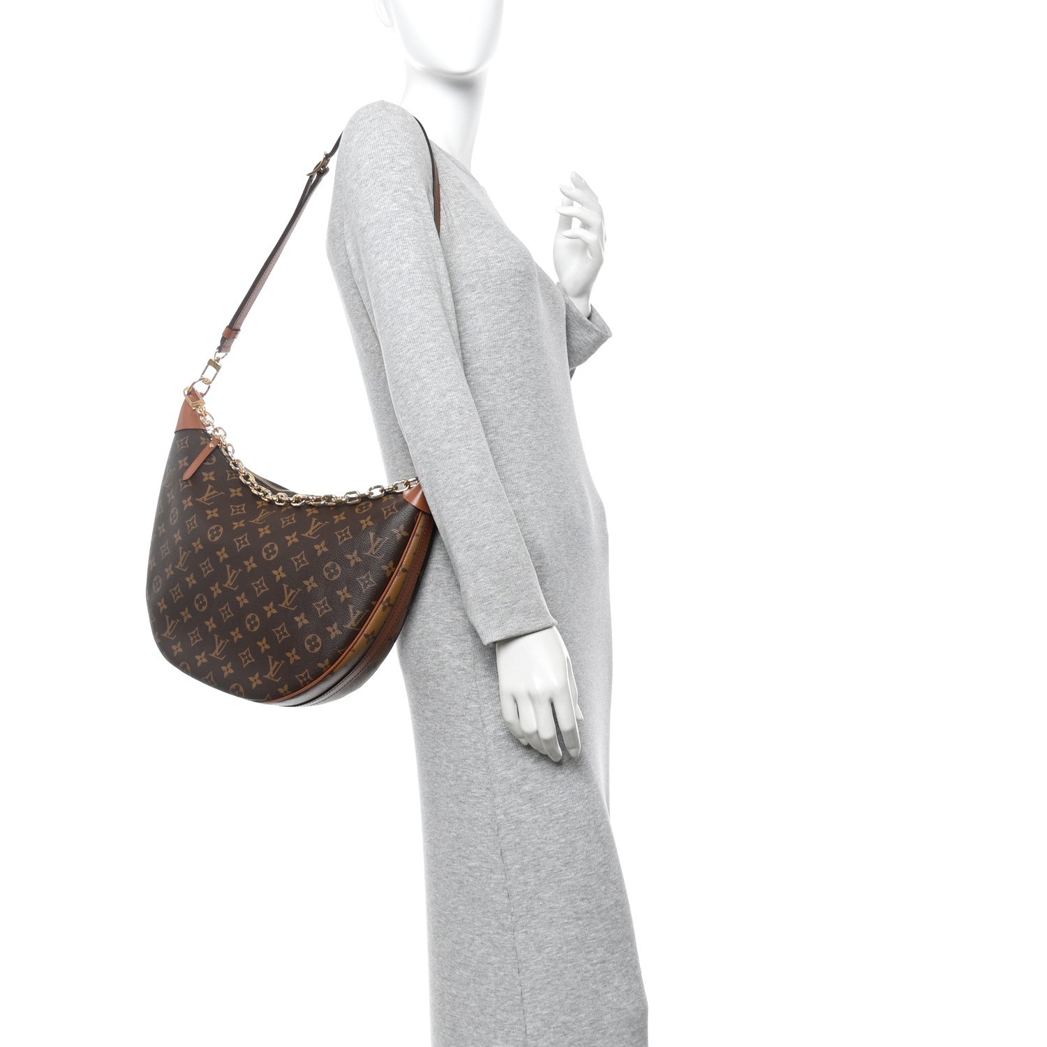 Reverse Monogram Loop Hobo