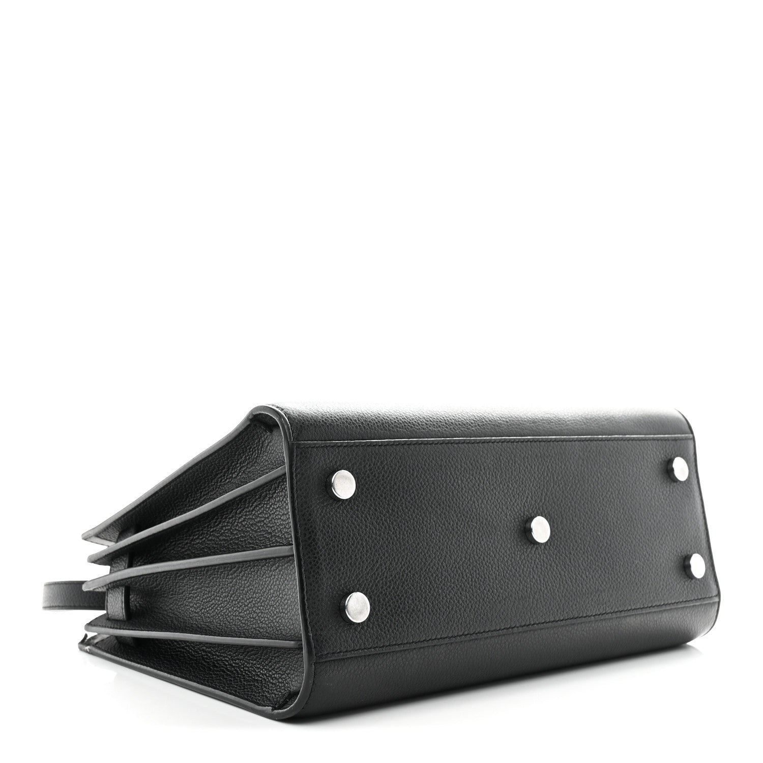 Grained Calfskin Baby Sac De Jour Black