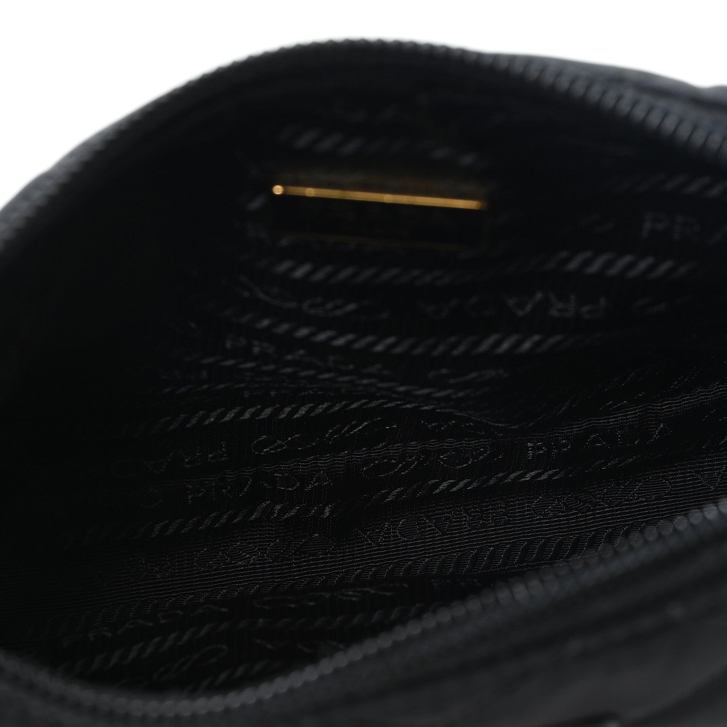 Tessuto Nylon Stitched Shoulder Bag Black