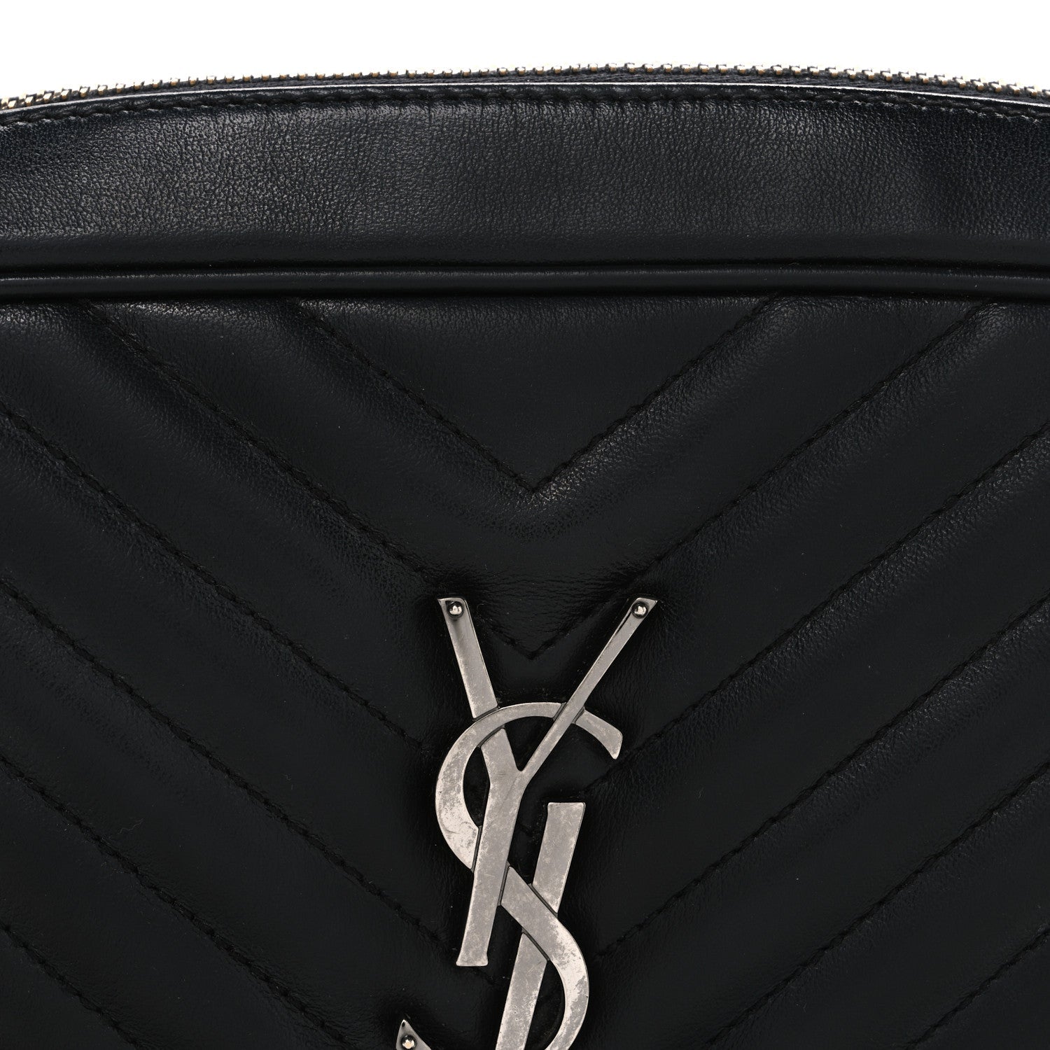 Calfskin Matelasse Monogram Lou Camera Bag Black