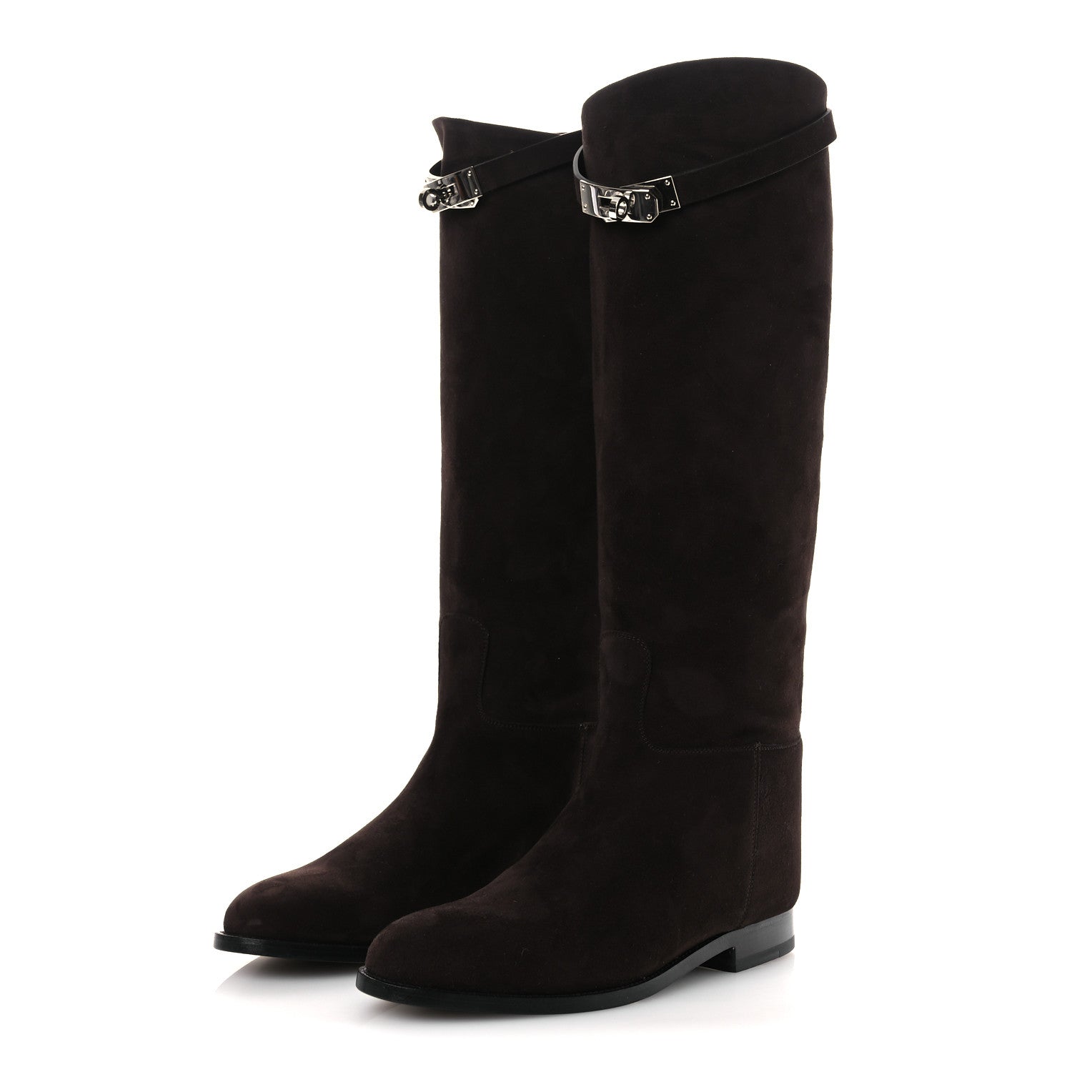 Suede Kelly Jumping Boots 38 Marron Ebene
