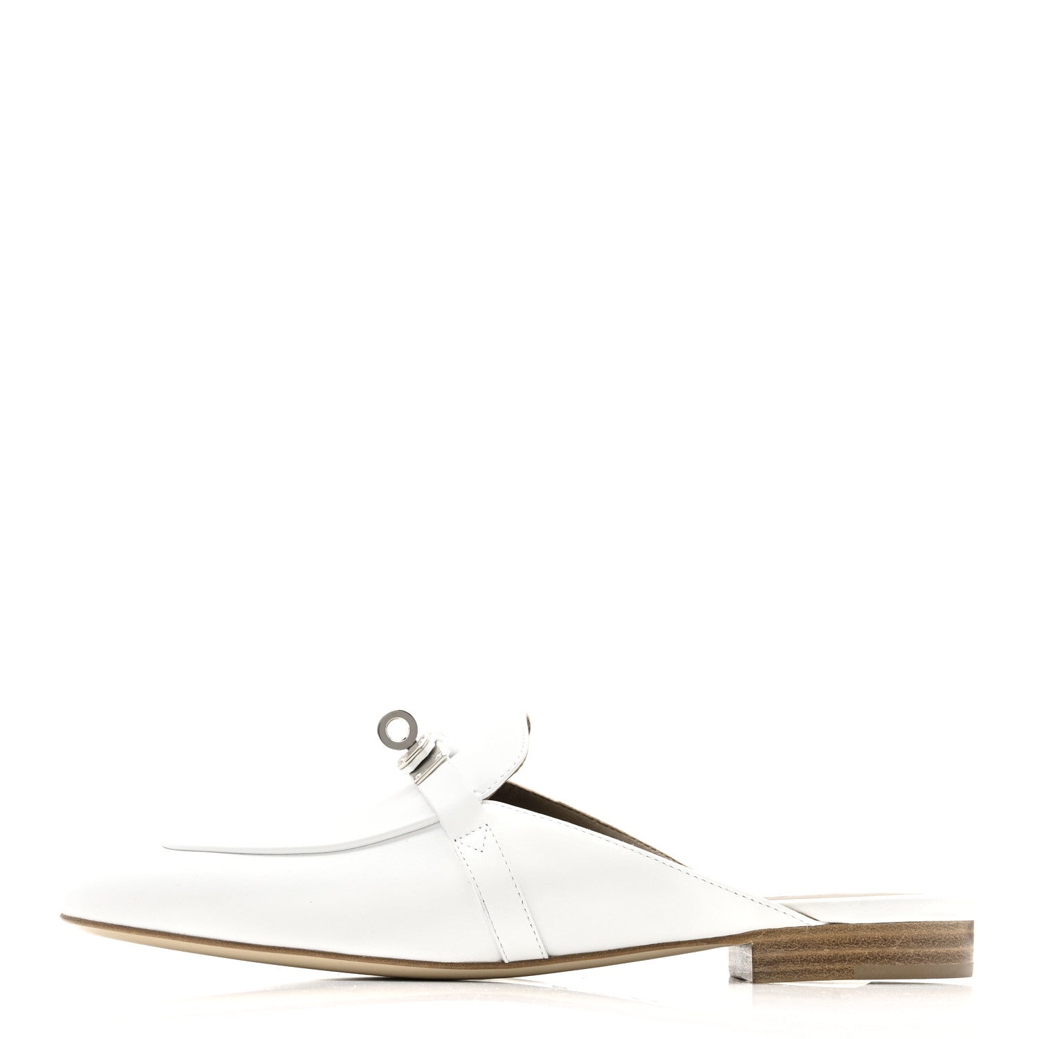 Calfskin Oz Mules 38.5 White