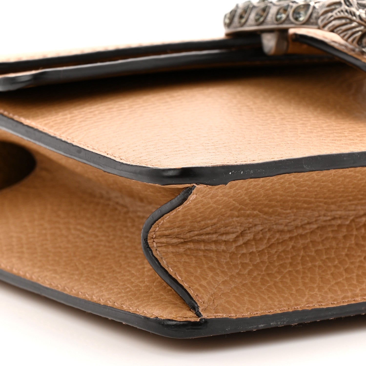 Dollar Calfskin Crystal Mini Dionysus Shoulder Bag Natural Tan Black Diamond
