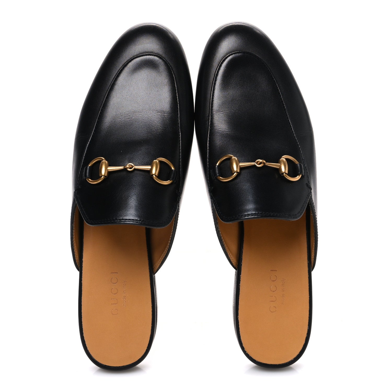 Calfskin Womens Princetown Slippers 36.5 Black