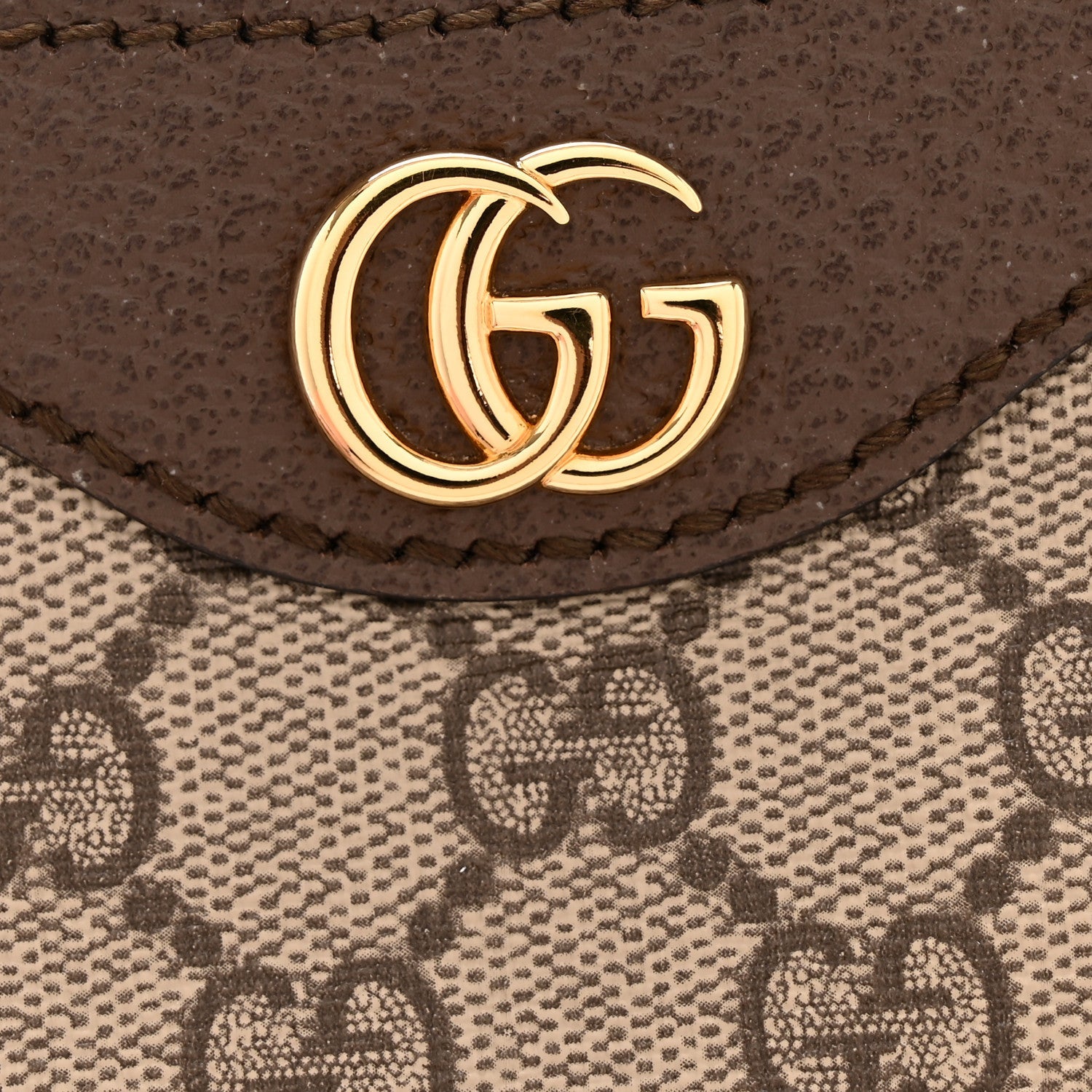 GG Supreme Monogram Textured Dollar Calfskin Small Ophidia Hobo Beige Ebony New Acero