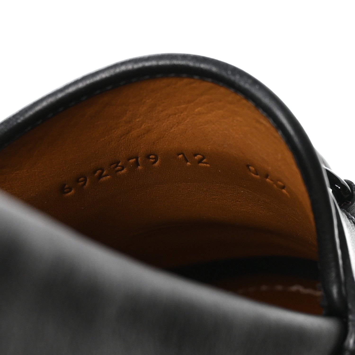 Soft Clove Calfskin Monochrome Mens Interlocking G Driver Loafers 12 Black