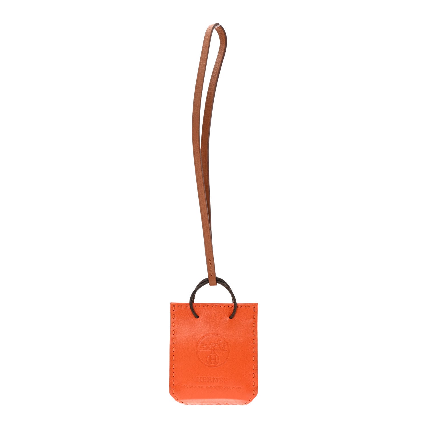 Milo Lambskin Swift Shopping Bag Charm Feu Gold