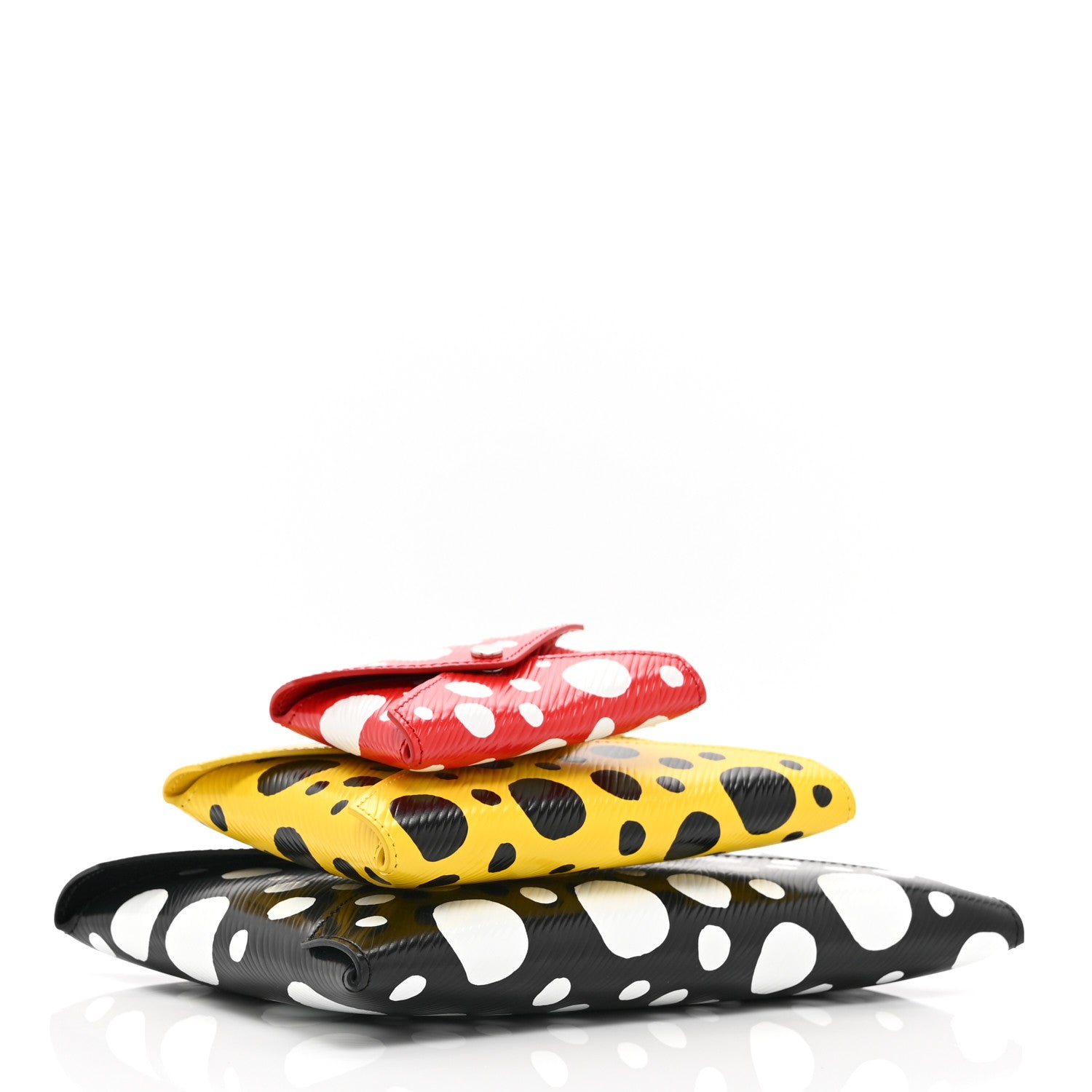 LV X YK Epi Kirigami Pochette Set Black Red Yellow