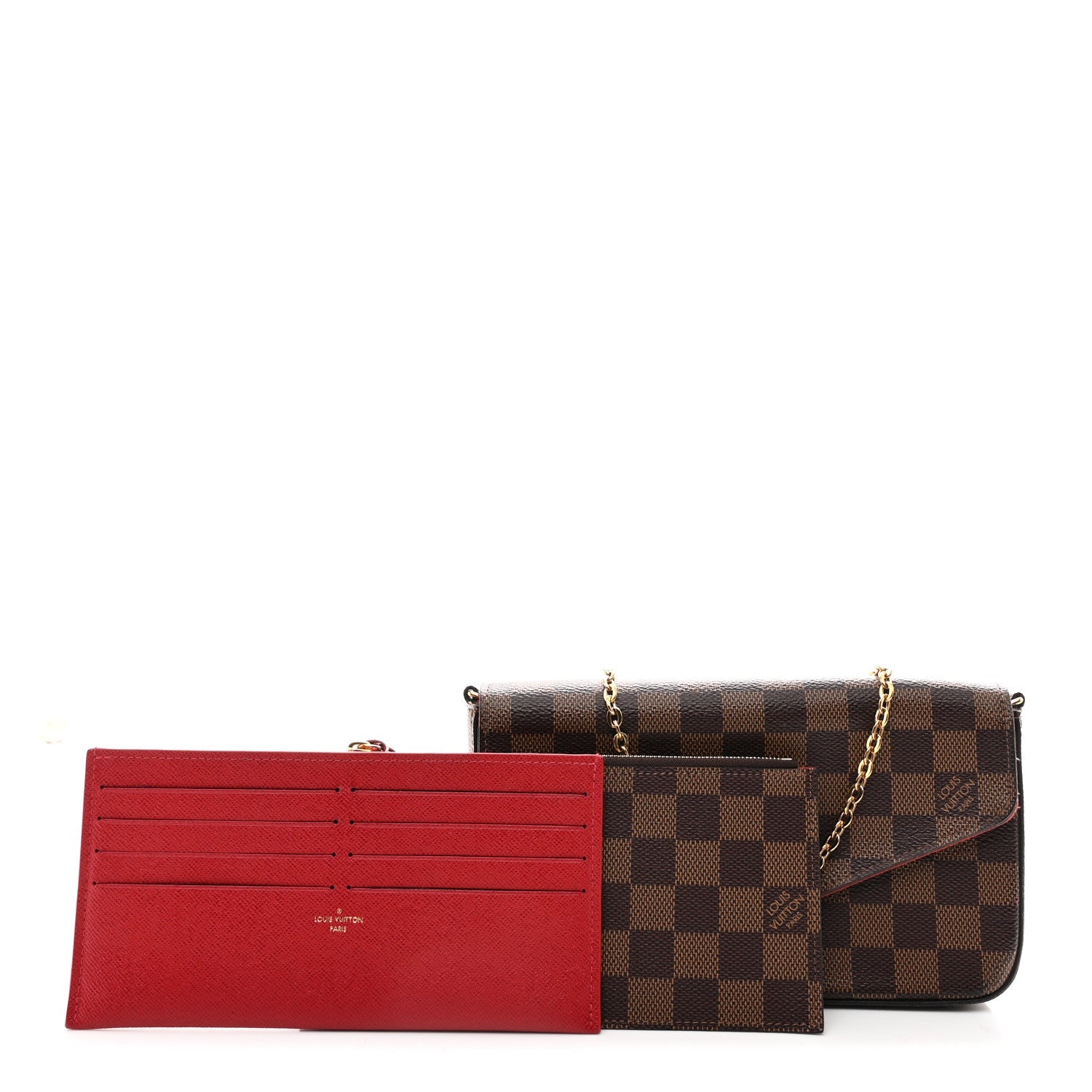 Damier Ebene Pochette Felicie Chain Wallet