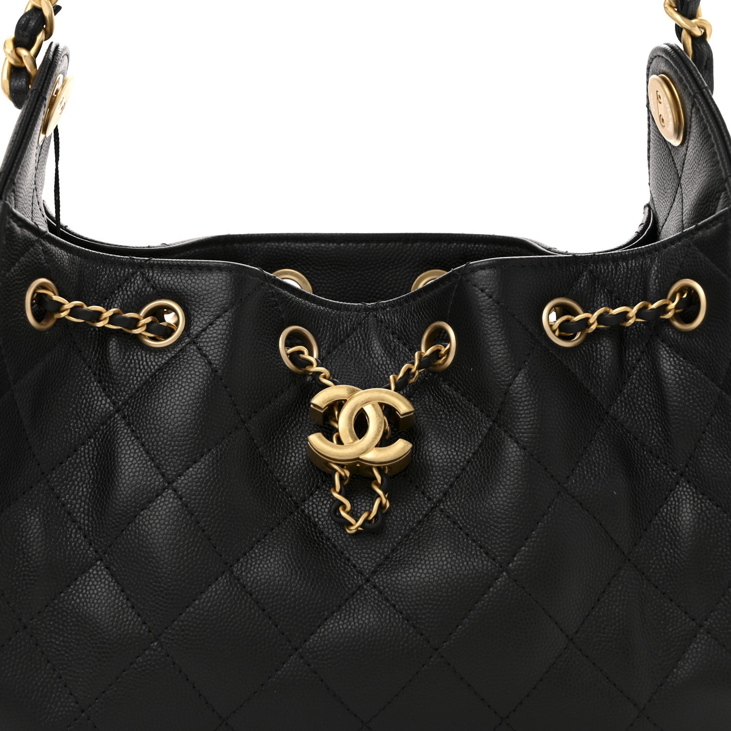 Caviar Quilted Mini Chanel 25 Handbag Black