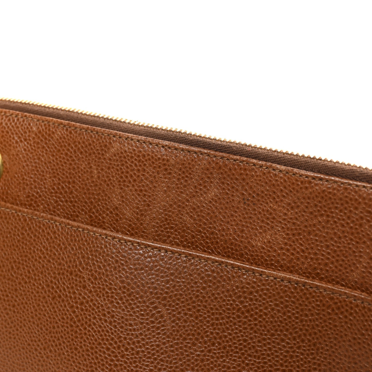 Caviar CC Shoulder Bag Brown