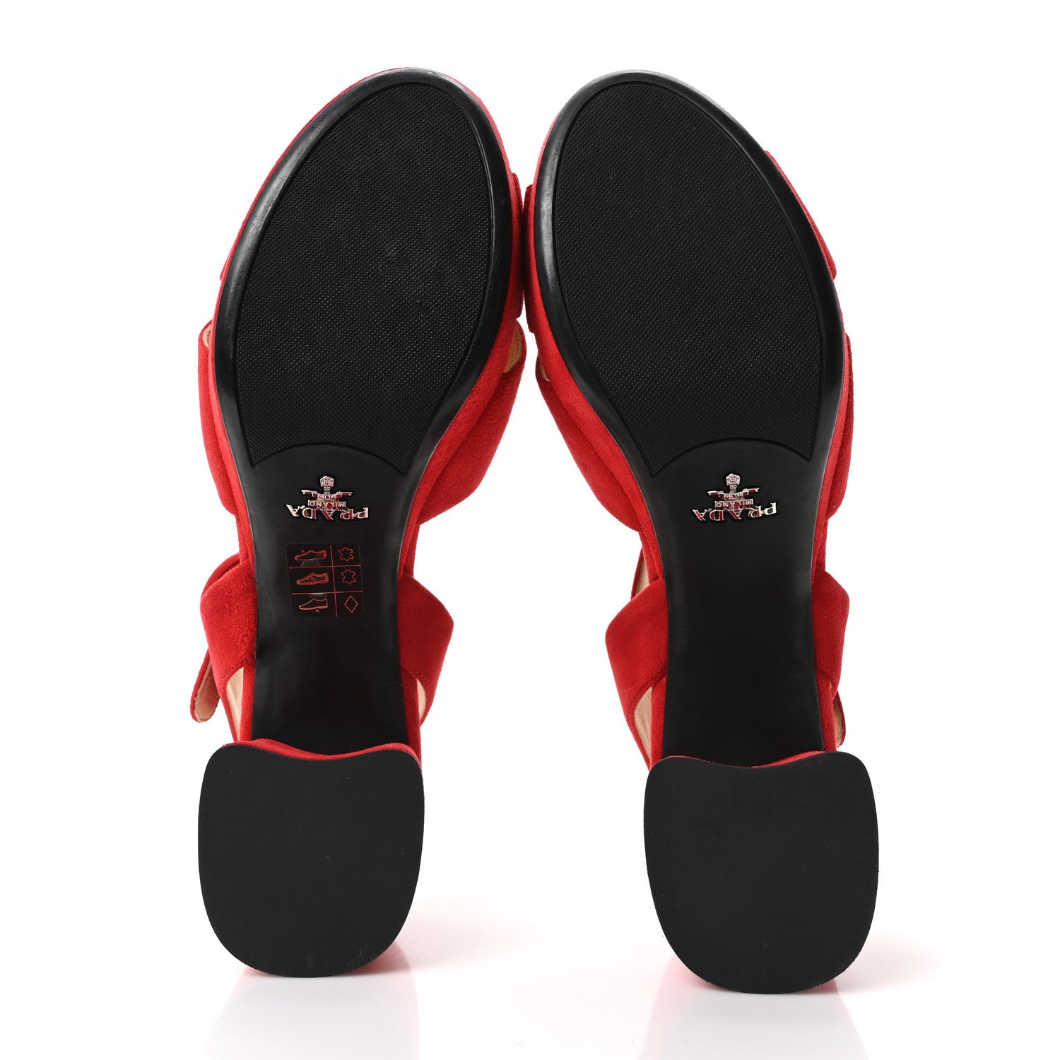 Camoscio Crisscross Platform 25/85mm Sandals 37.5 Red
