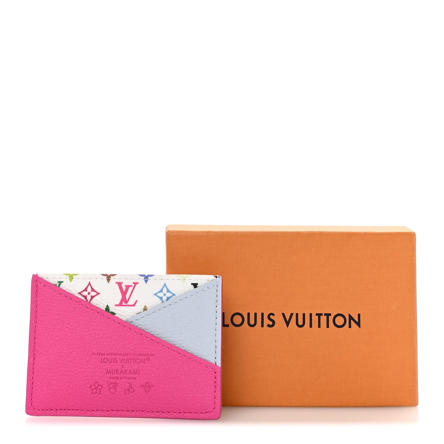 LV X TM Monogram Multicolor Criss-Cross Card Holder Kawaii Pink