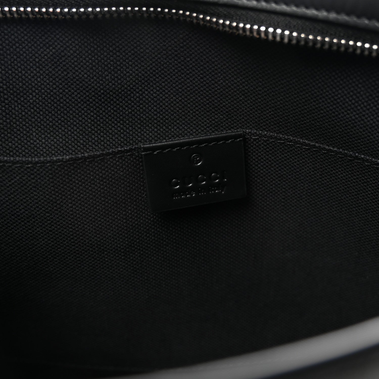 GG Supreme Monogram Selleria Calfskin Web New Web Cosmetic Case Black