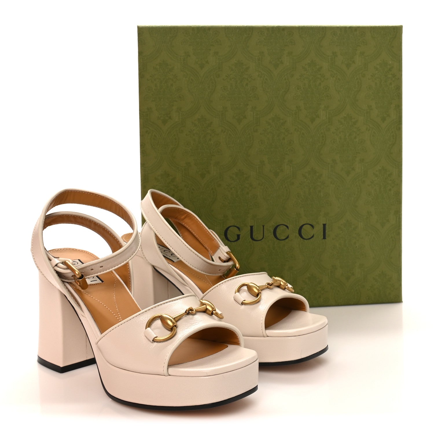 Quentin Granada Kid Horsebit 25/60mm Platform Sandals 37 Mystic White