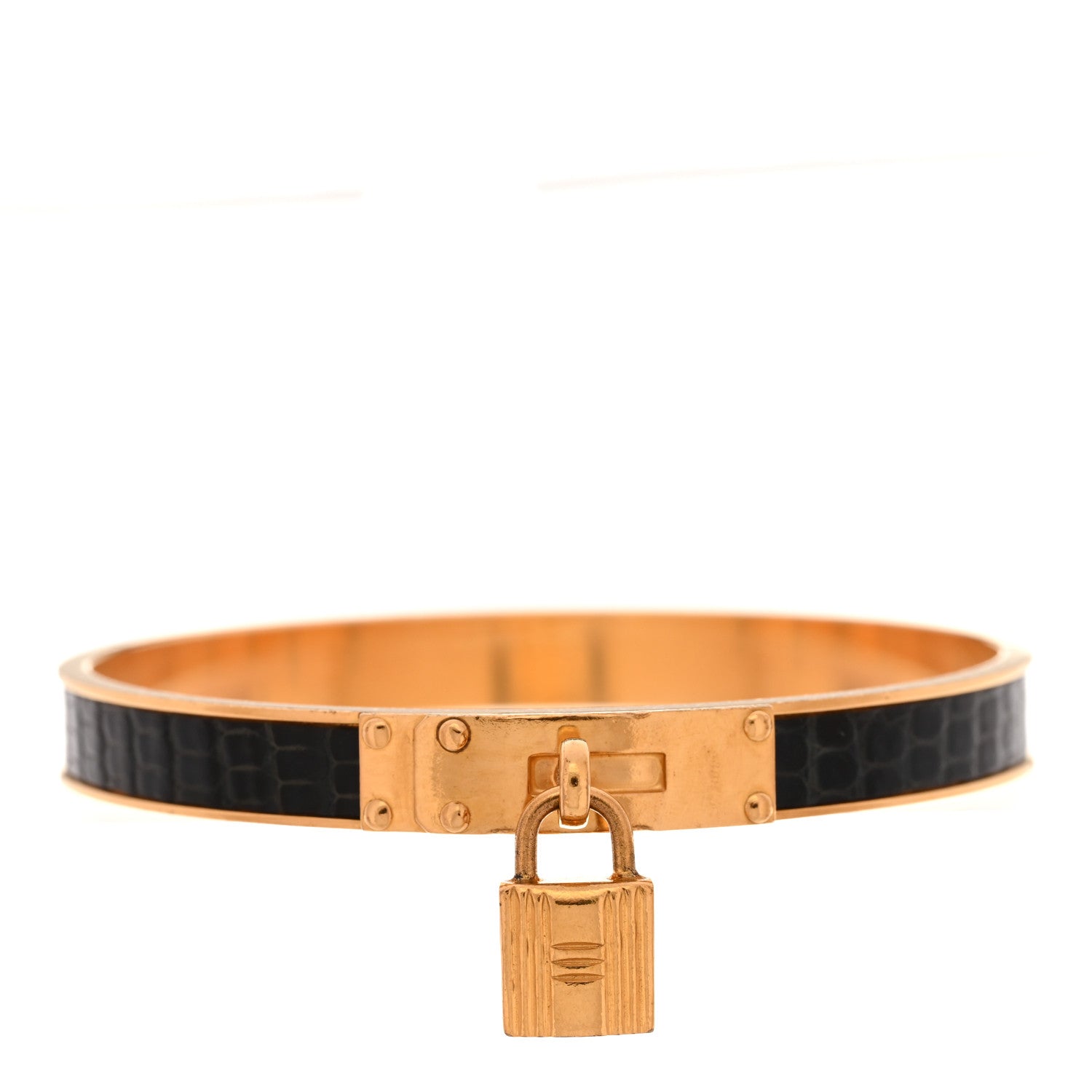 Lizard Kelly Lock Cadena Bracelet Black