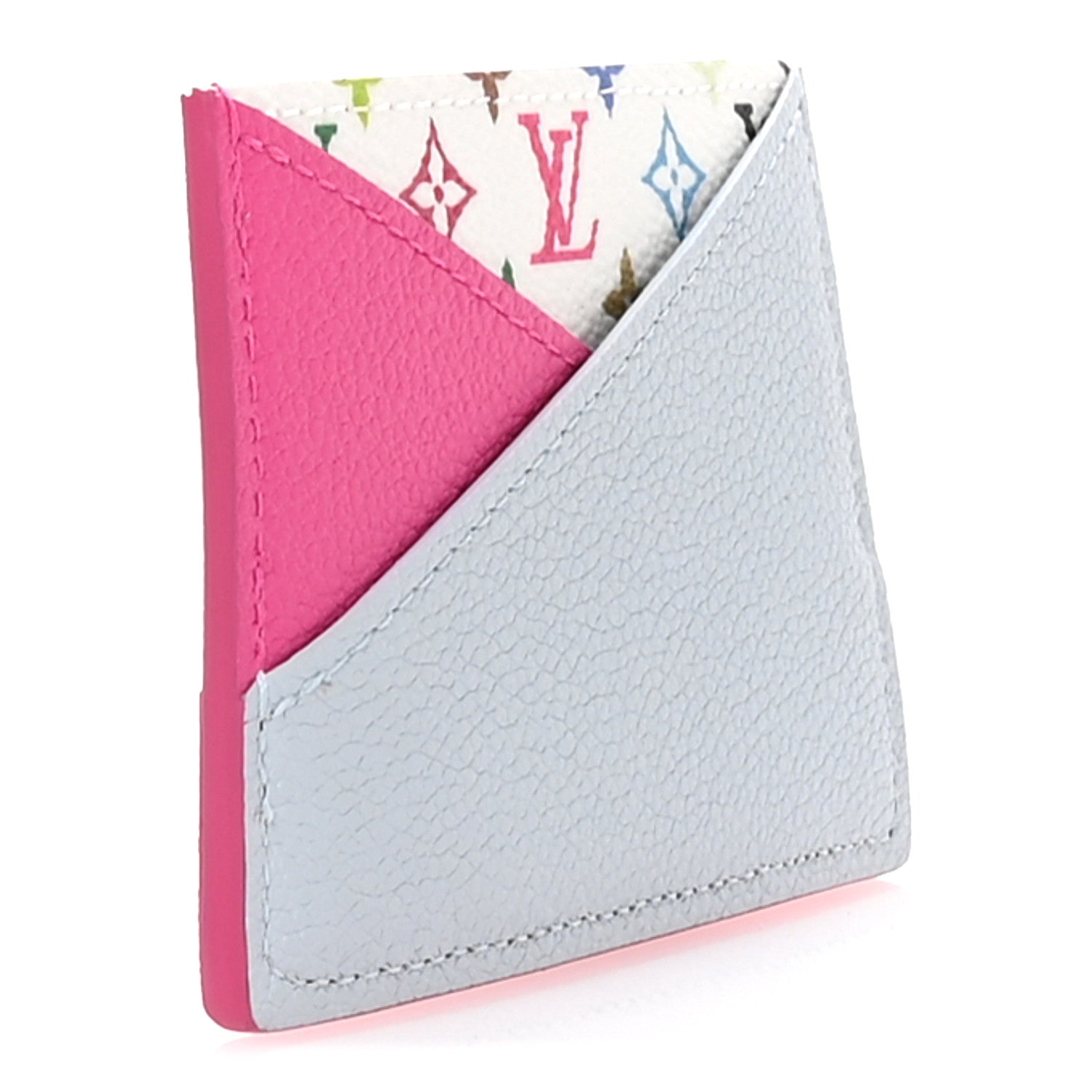 LV X TM Monogram Multicolor Criss-Cross Card Holder Kawaii Pink