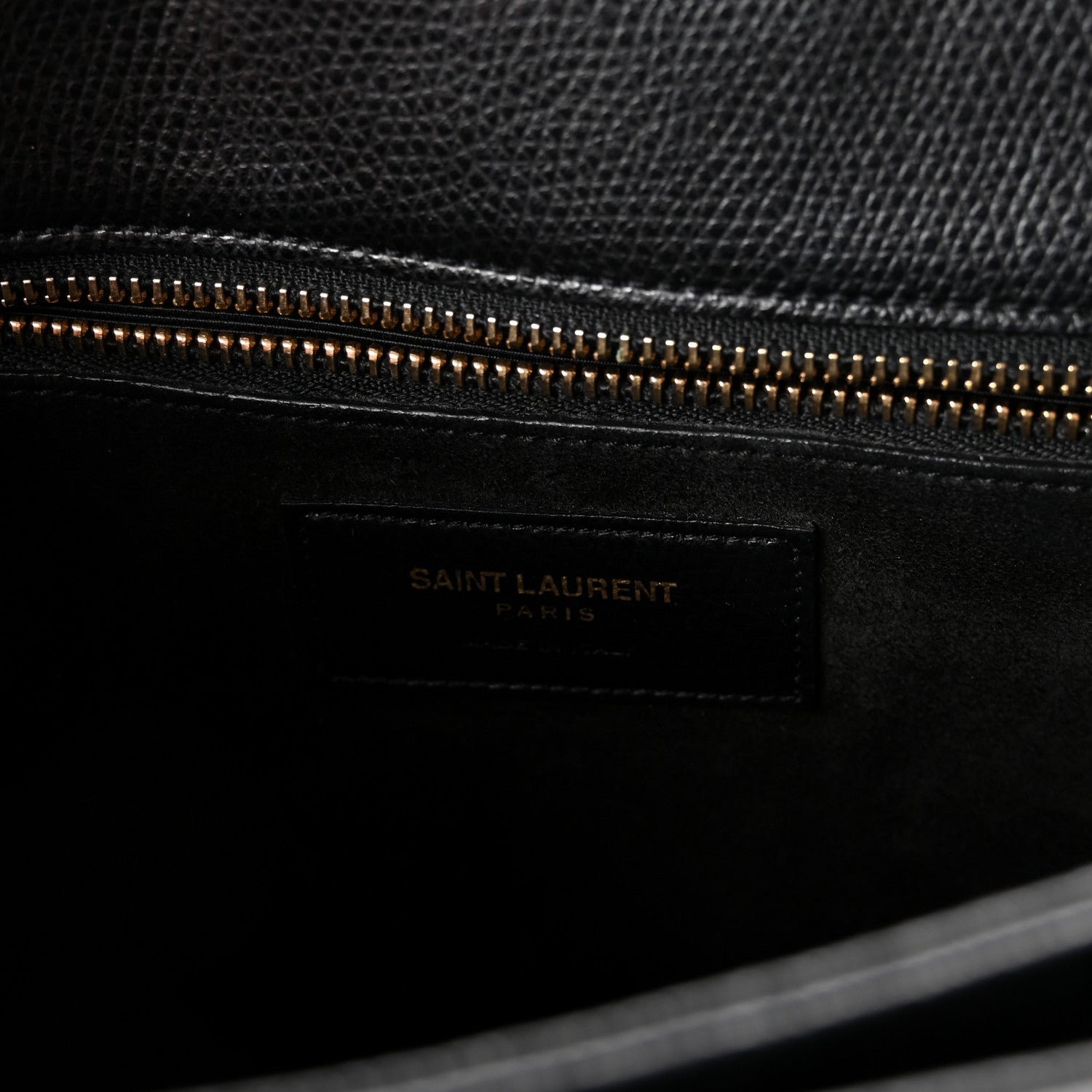 Textured Calfskin Medium Classic Monogram Universite Bag Black