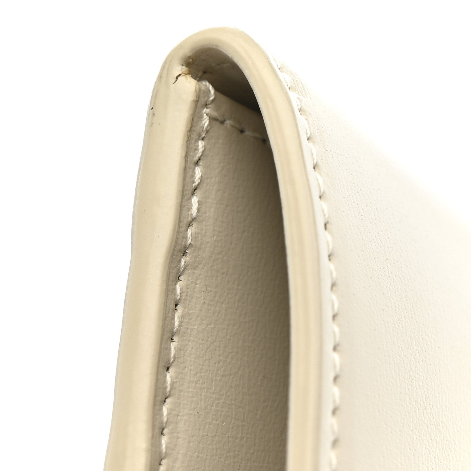 Smooth Shiny Calfskin Uptown Pouch Blanc Vintage