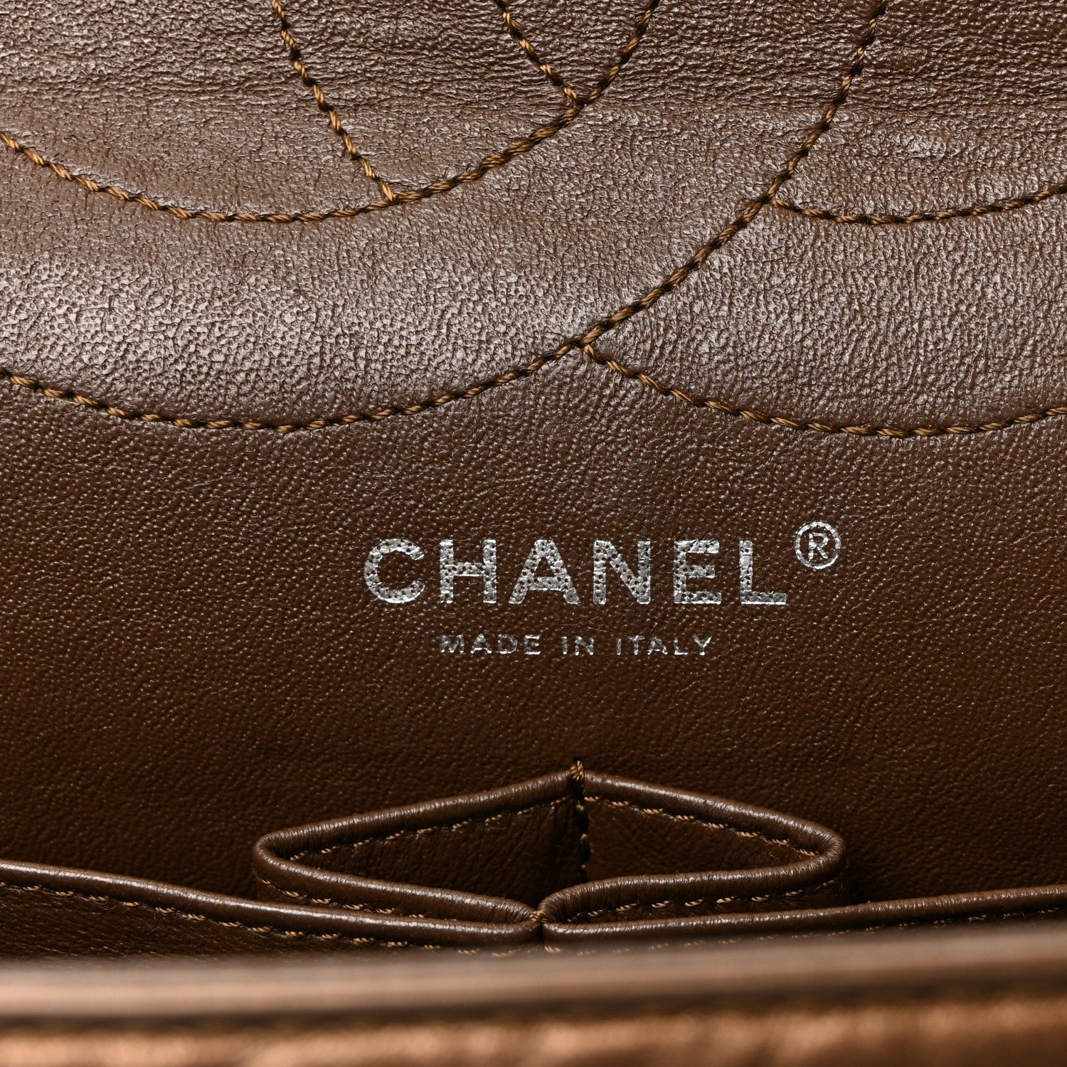 Metallic Aged Calfskin Quilted 2.55 Reissue 227 Flap Bronze